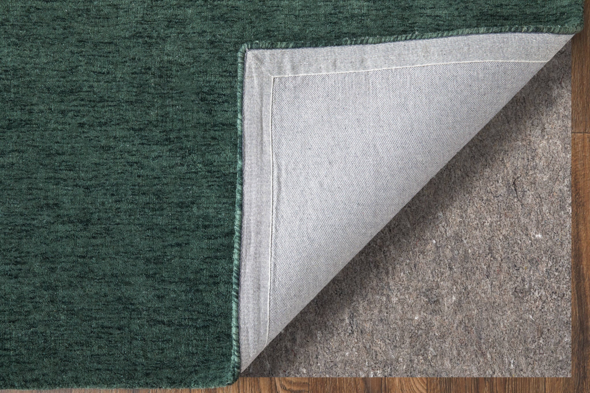 8' Green Hand Woven Runner Rug-5