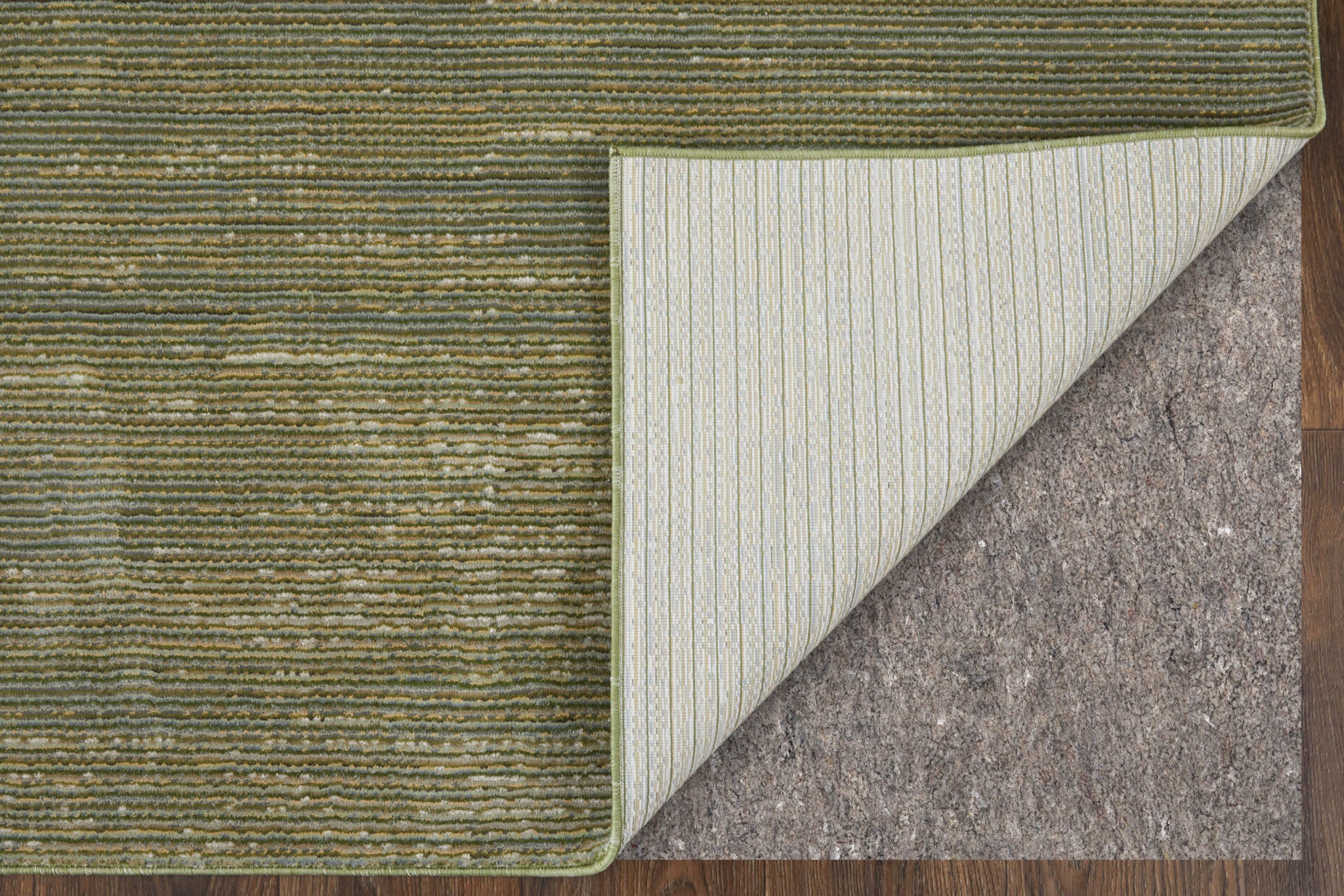 8' Green And Tan Runner Rug-5