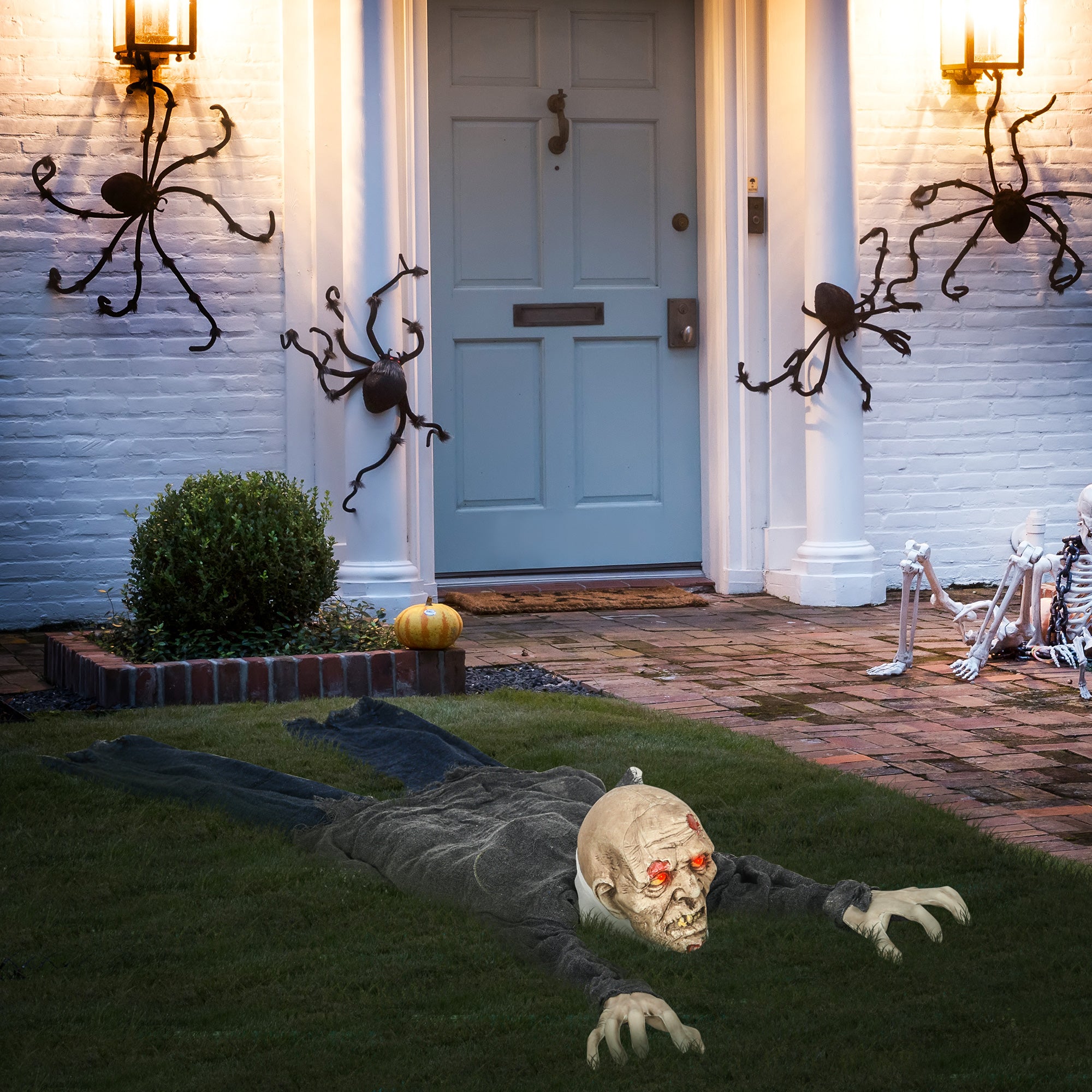 62" Animated Crawling Zombie Halloween Decoration-Home Furnishings > Holiday & Seasonal > Halloween Decorations-DECOROLALA