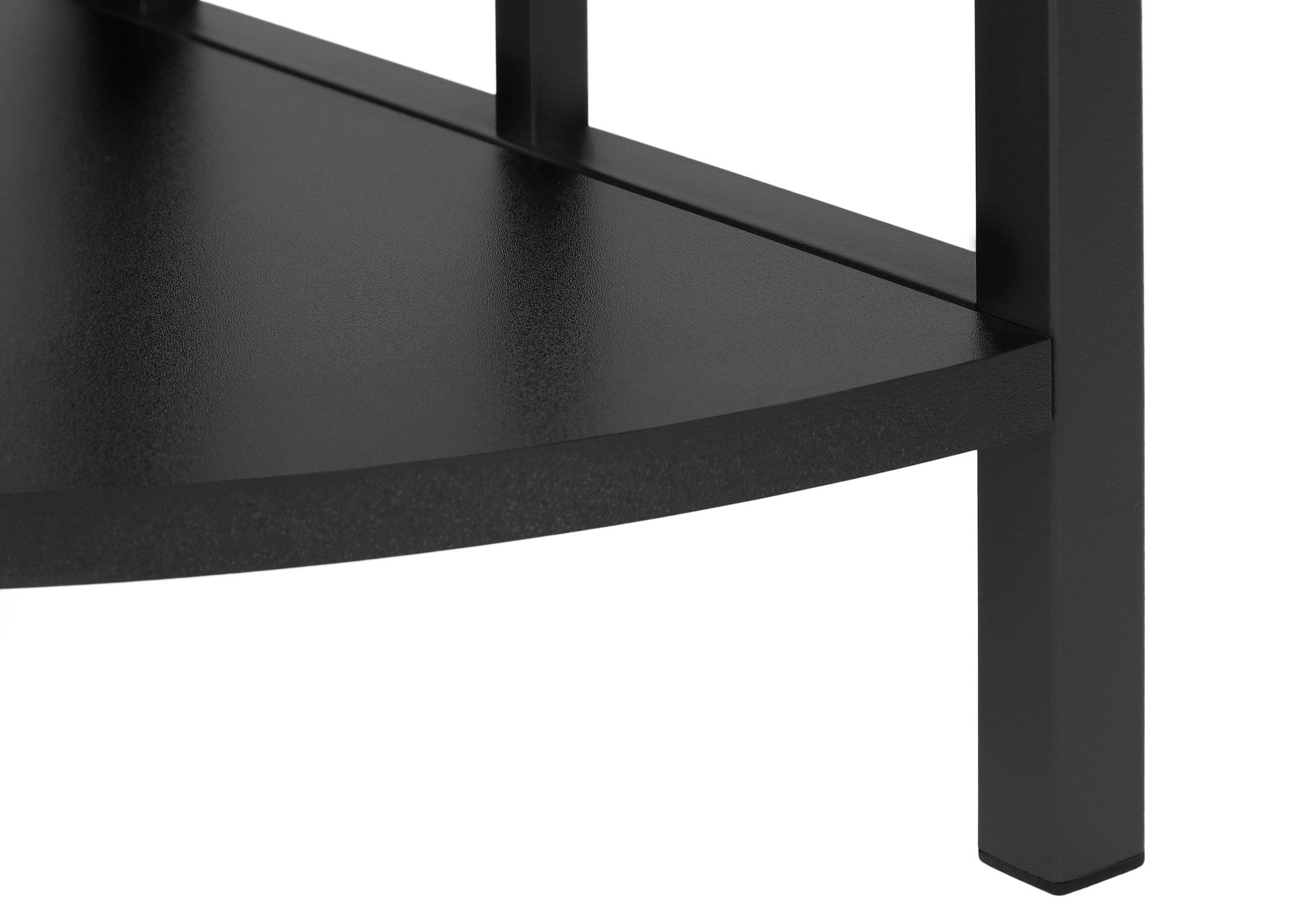 62" Black Metal Corner Bookcase-Bookcases-DECOROLALA