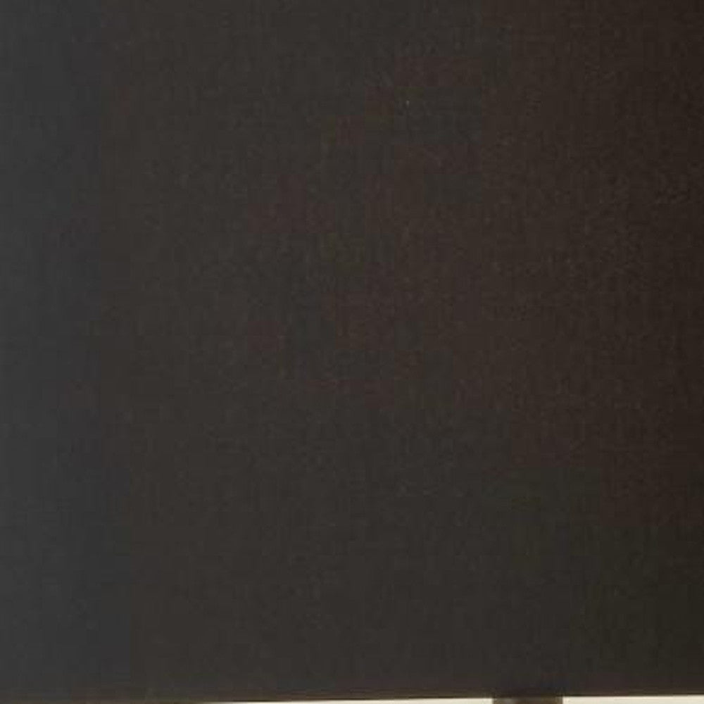 62" Black Tripod Floor Lamp With Black Fabric Drum Shade-Floor Lamps-DECOROLALA