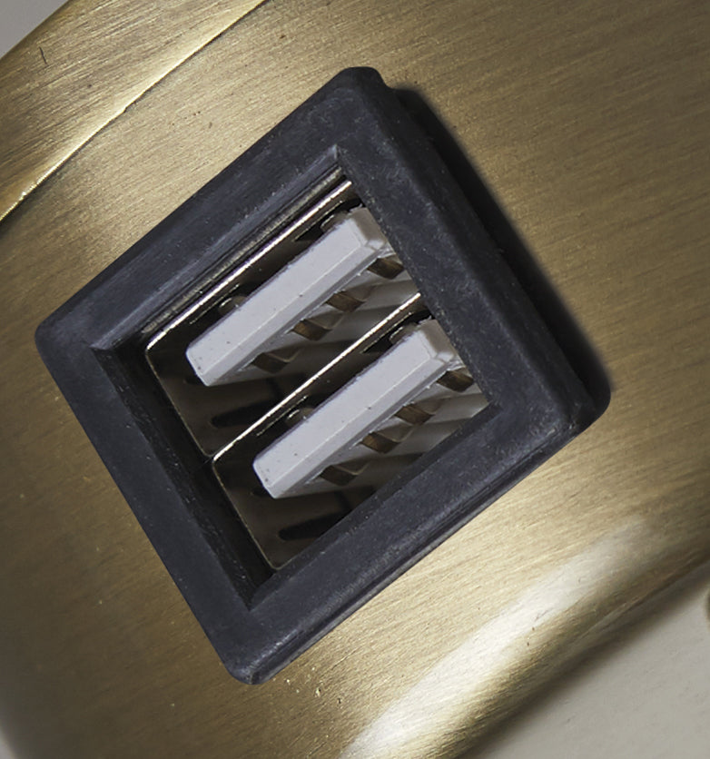 62" Brass Column Floor Lamp With Gray Fabric Square Shade-Floor Lamps-DECOROLALA