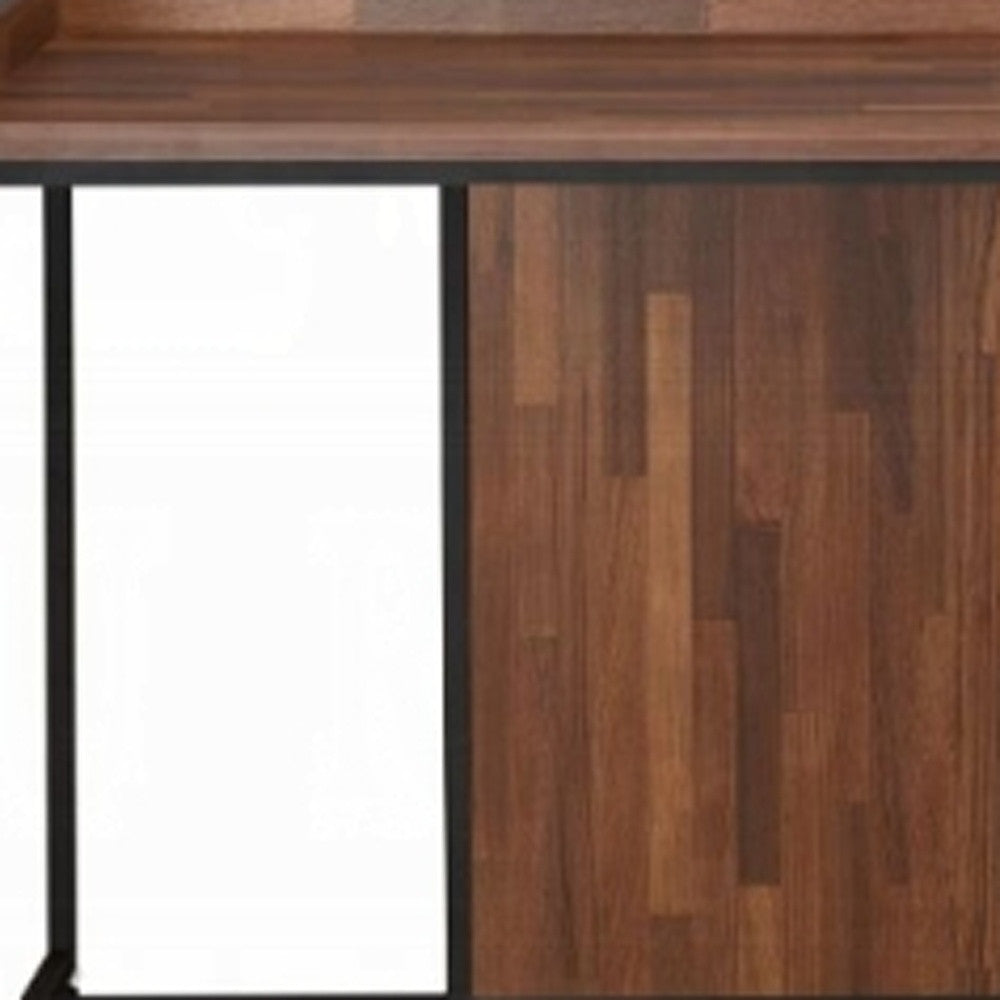 62" Brown and Black Computer Desk-Desks-DECOROLALA