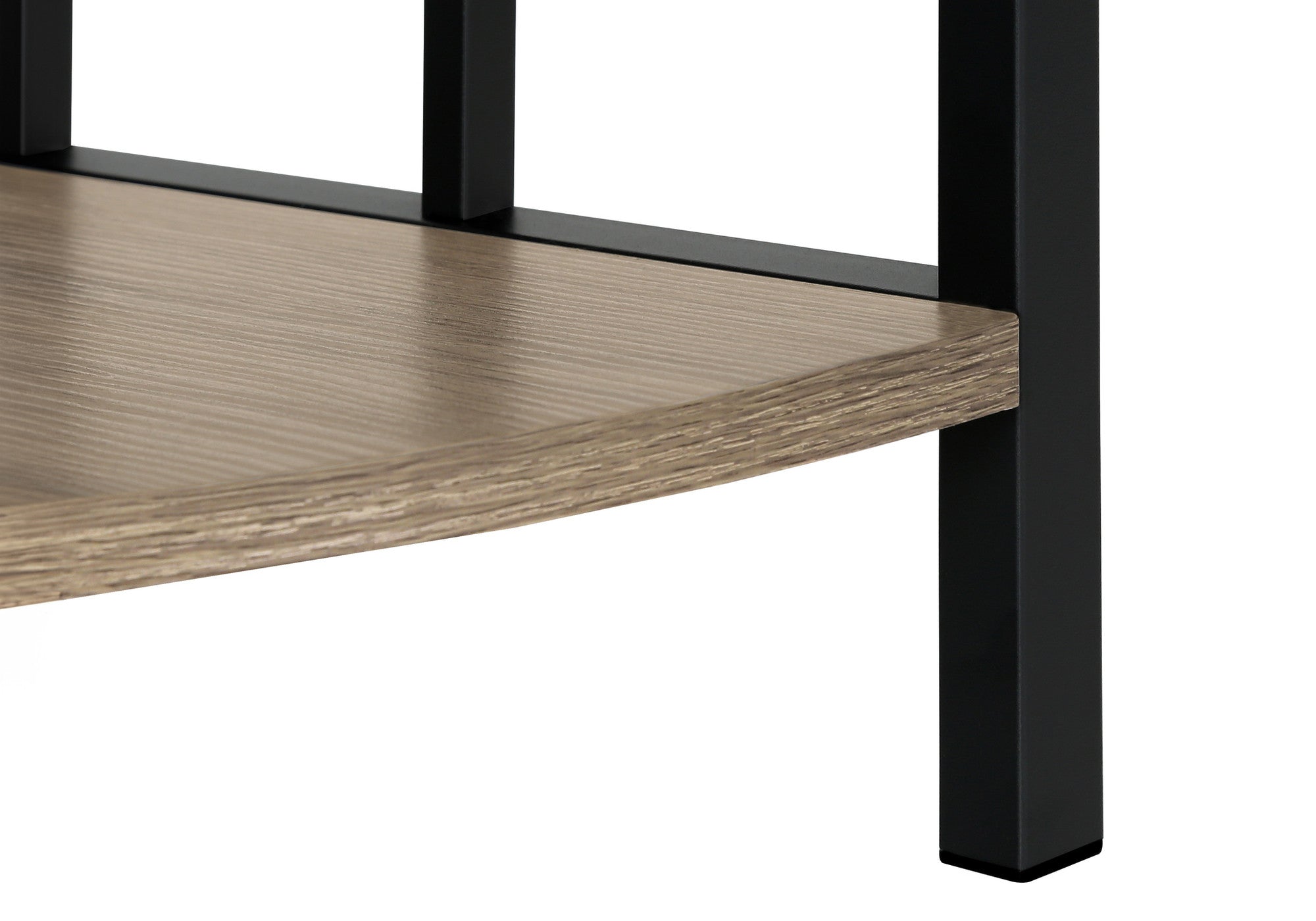 62" Dark Taupe Metal Corner Bookcase-Bookcases-DECOROLALA