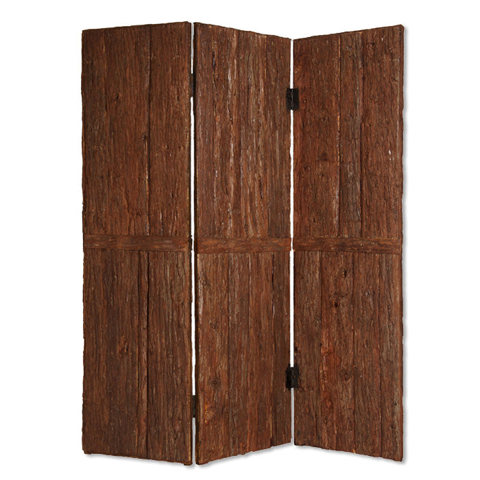 62" X 72" Brown Wood Tahoe Screen-Room Dividers-DECOROLALA