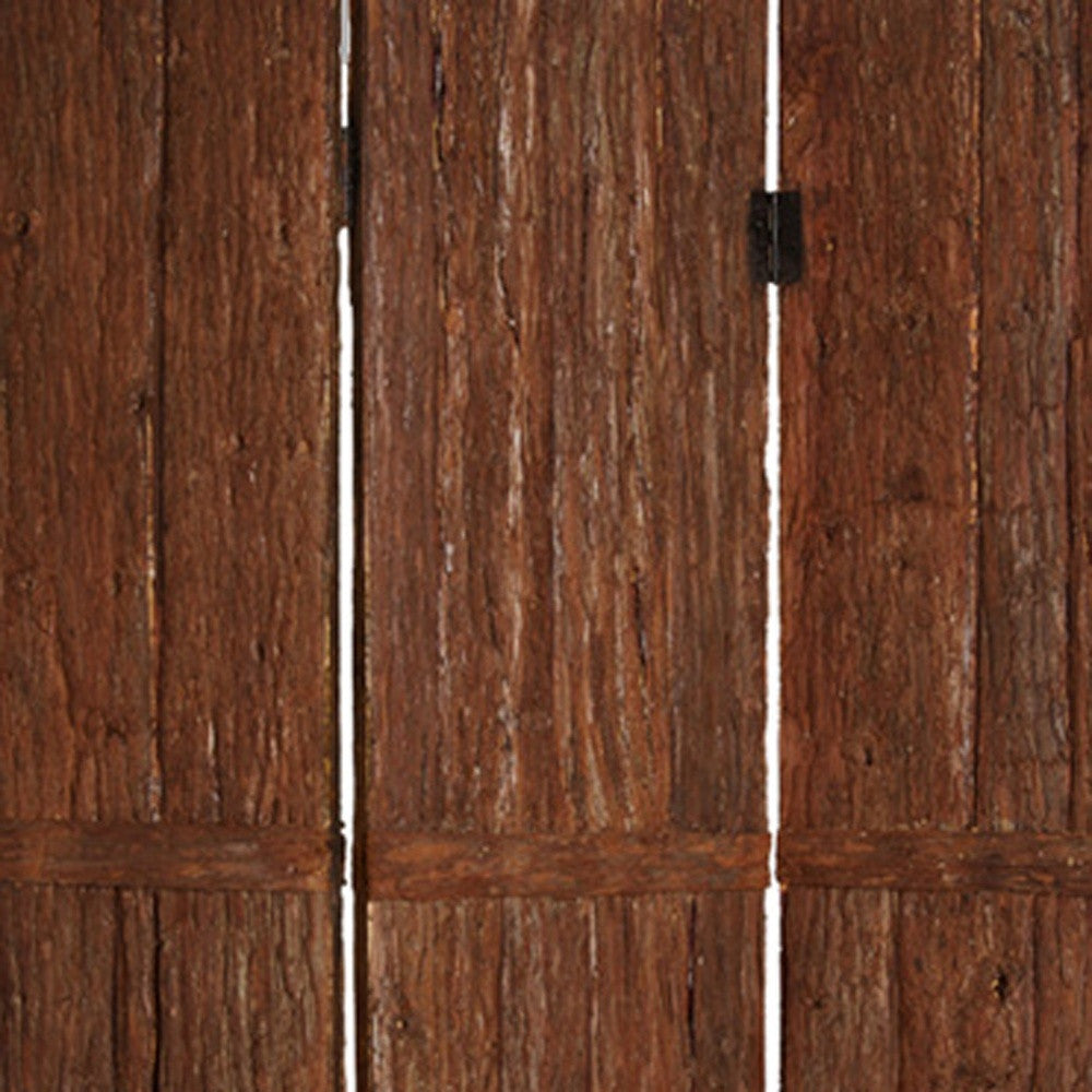 62" X 72" Brown Wood Tahoe Screen-Room Dividers-DECOROLALA