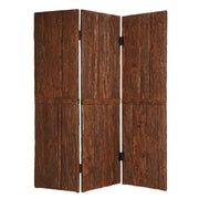 62" X 72" Brown Wood Tahoe Screen-Room Dividers-DECOROLALA