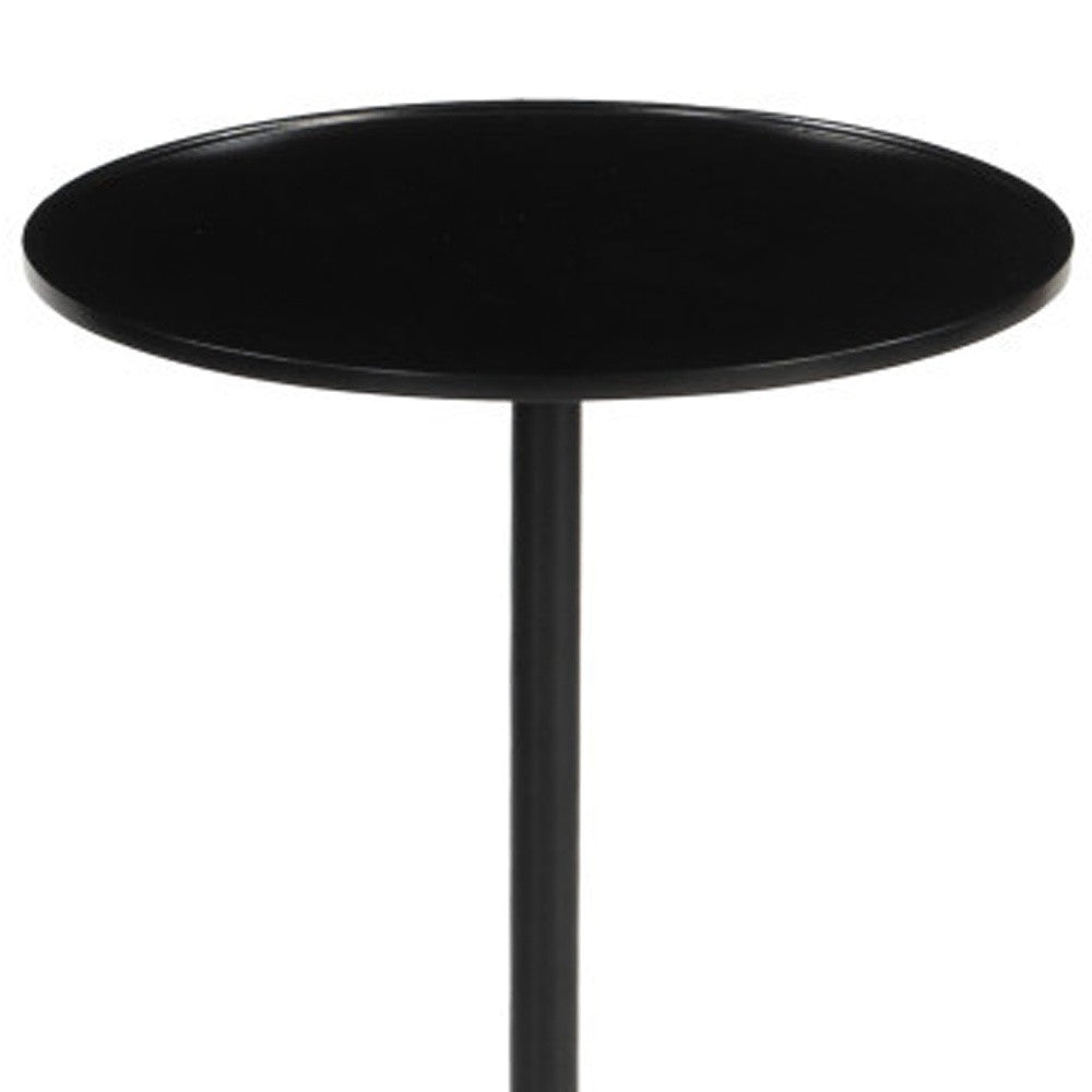 22" Brown Marble Pedestal End Table-6