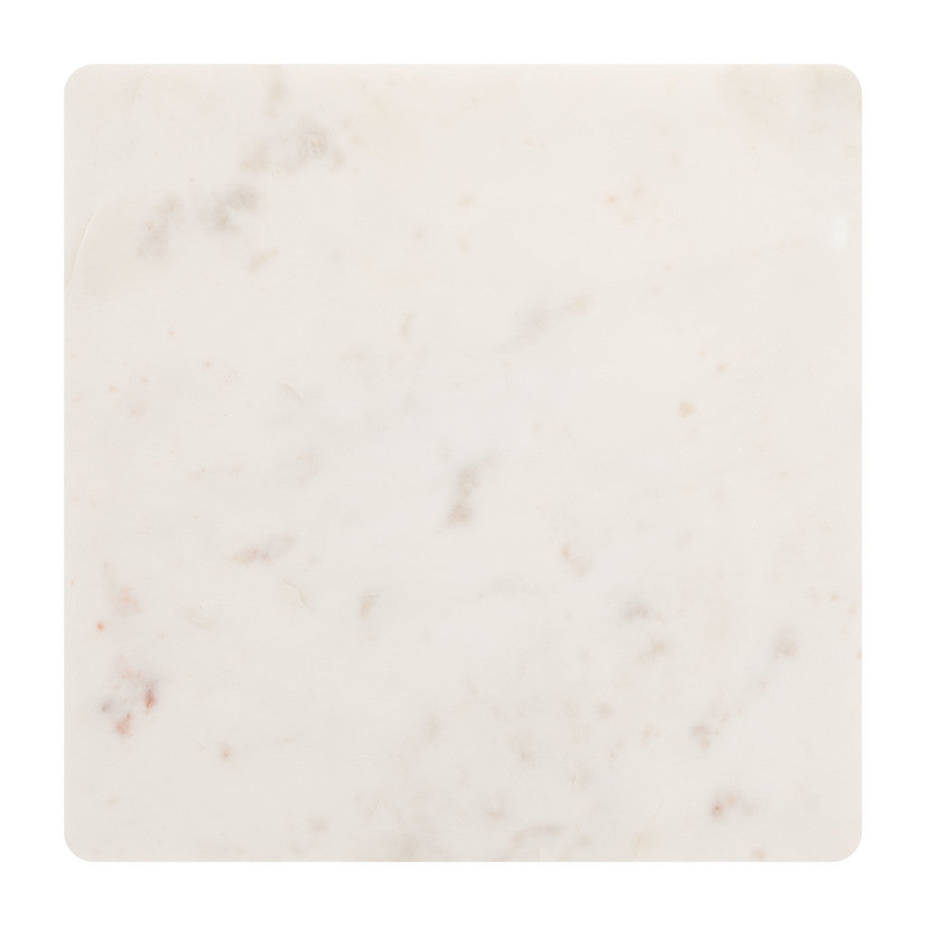 22" White Marble Pedestal End Table-4