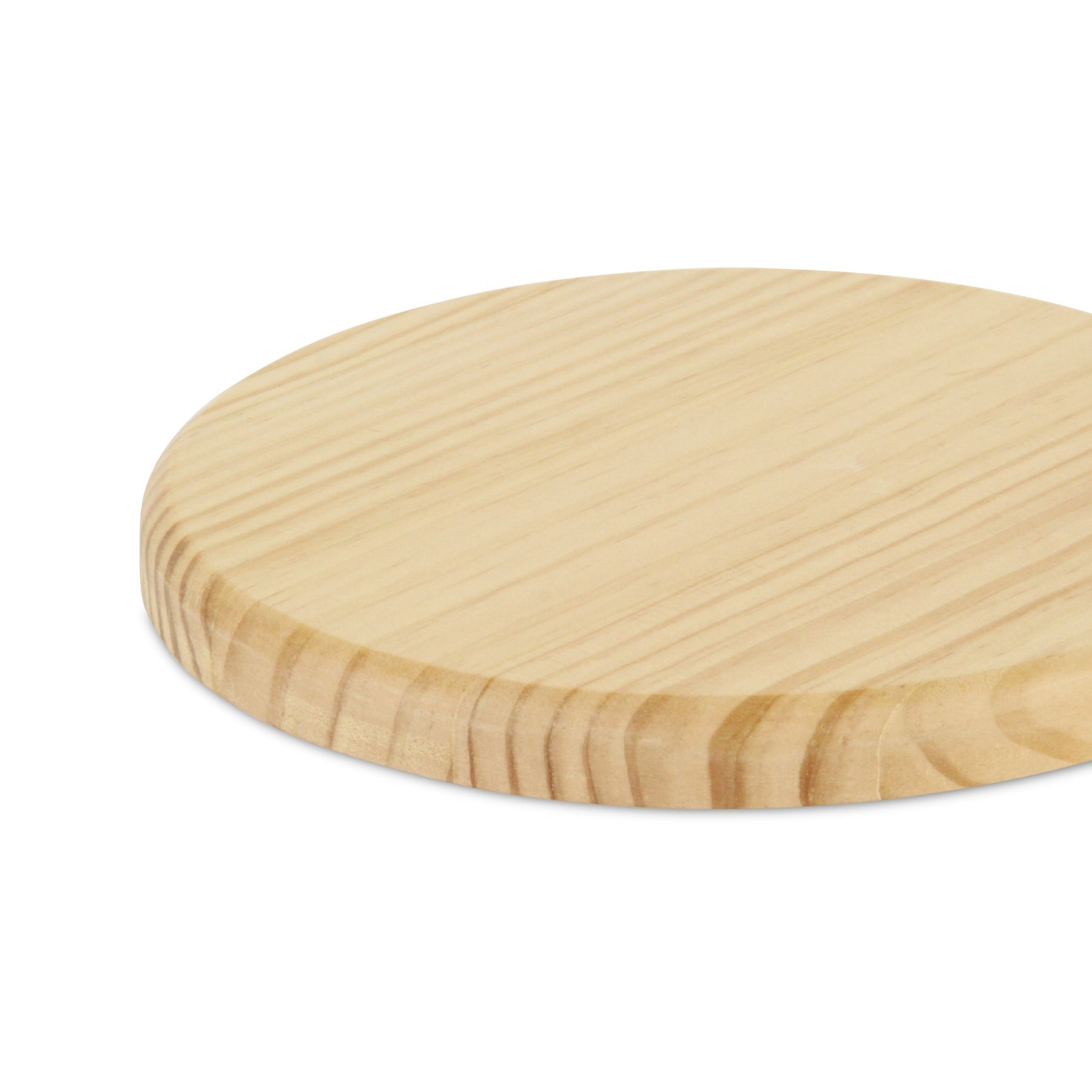9" Natural Solid Wood Handmade Round Vanity Tray-3