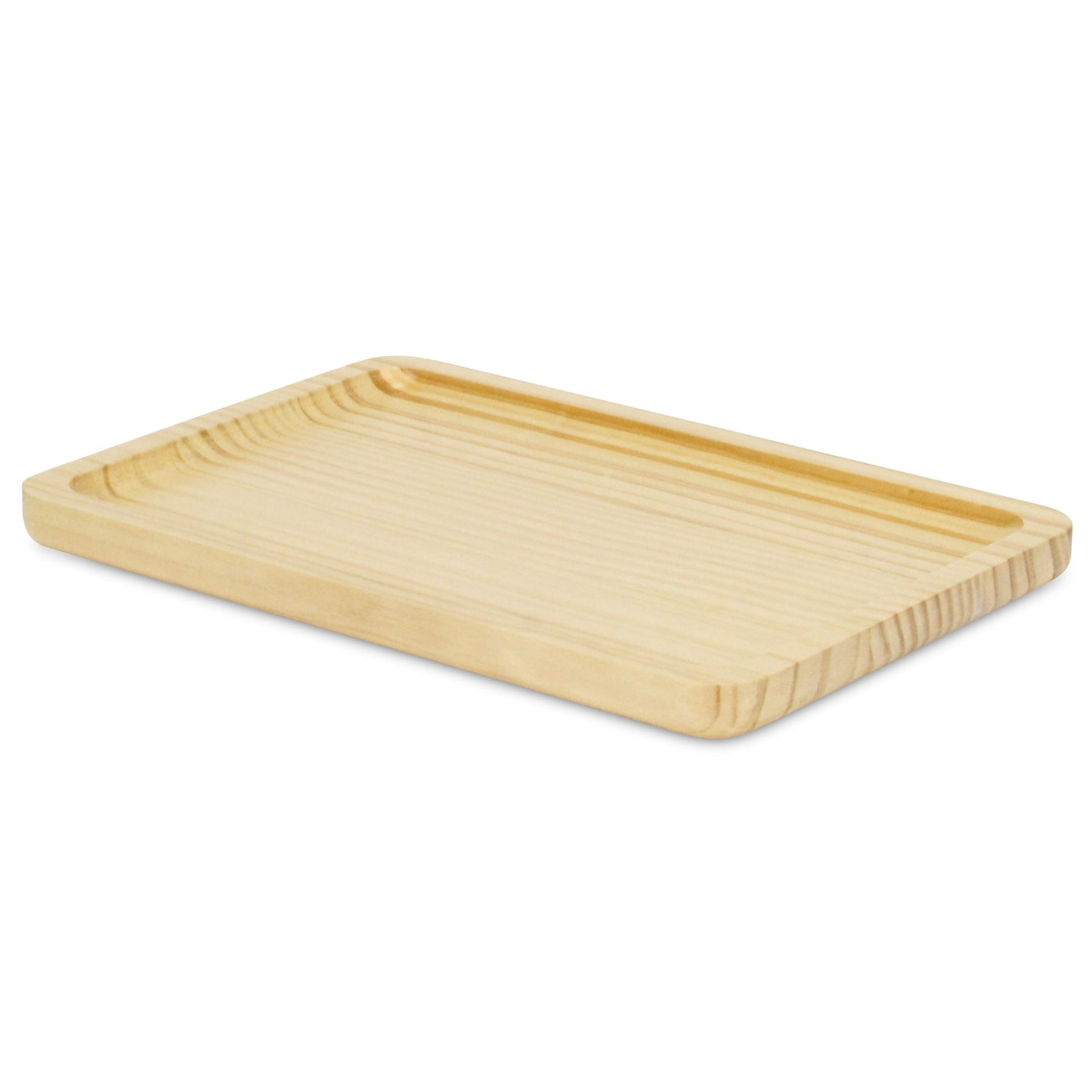 12" Natural Solid Wood Handmade Vanity Tray-2