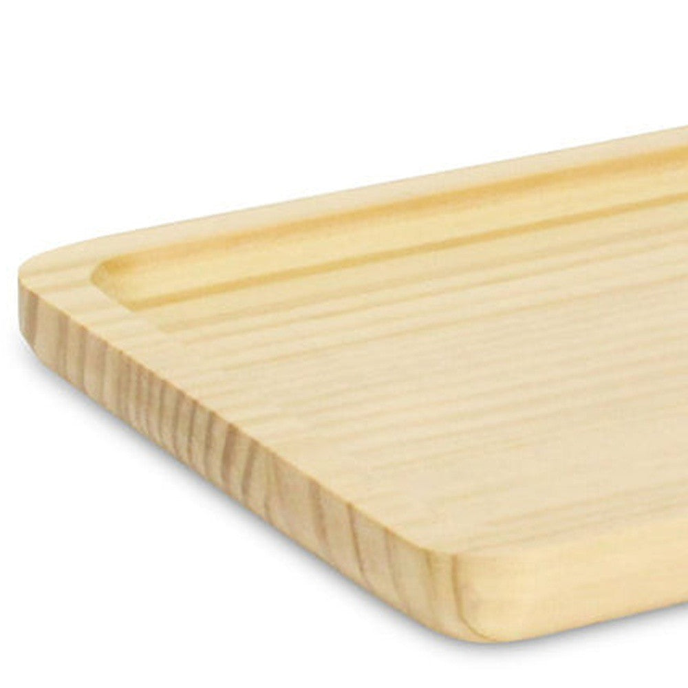 12" Natural Solid Wood Handmade Vanity Tray-7