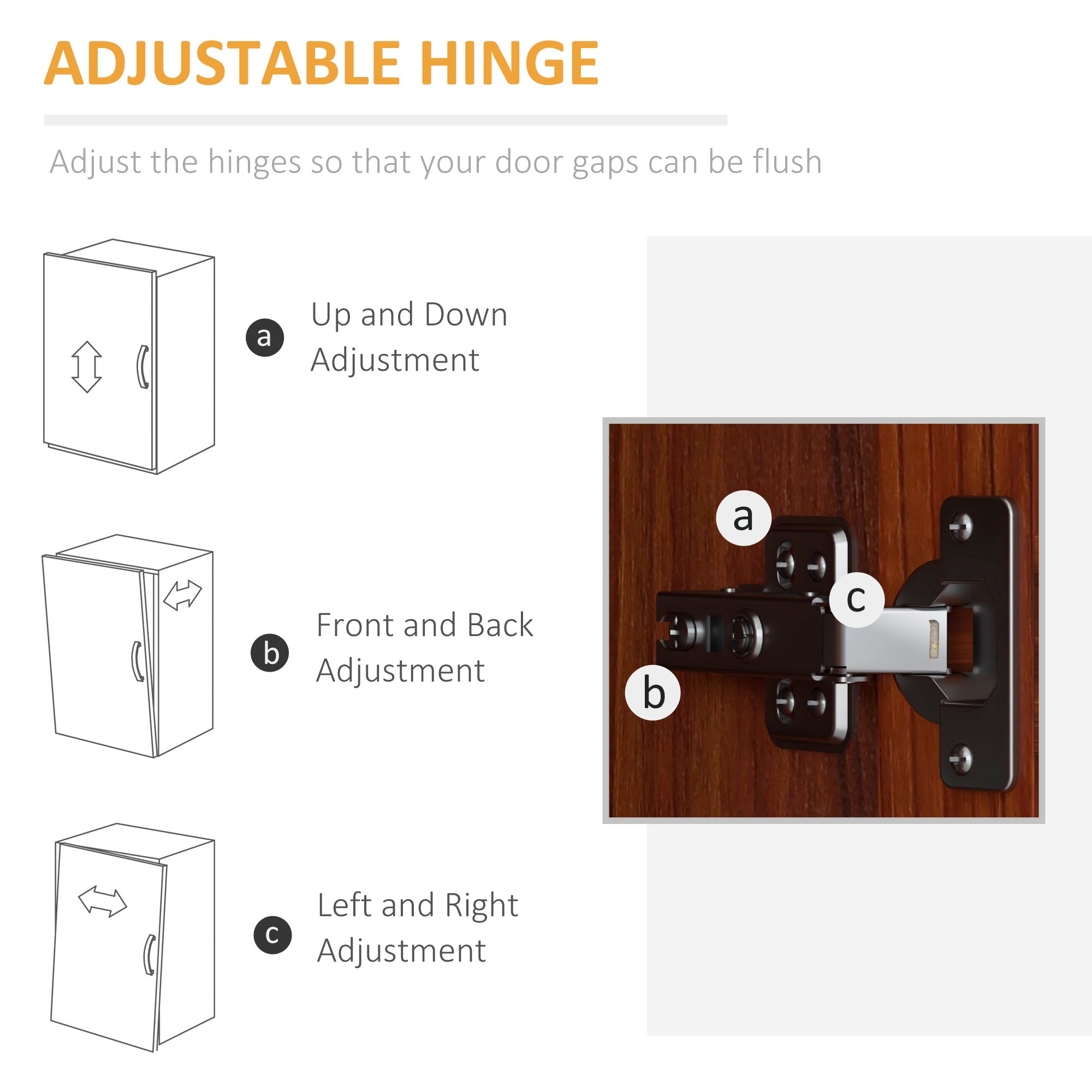 63" 5-Tier Tan Kitchen Cabinet with Adjustable Shelves-DECOROLALA