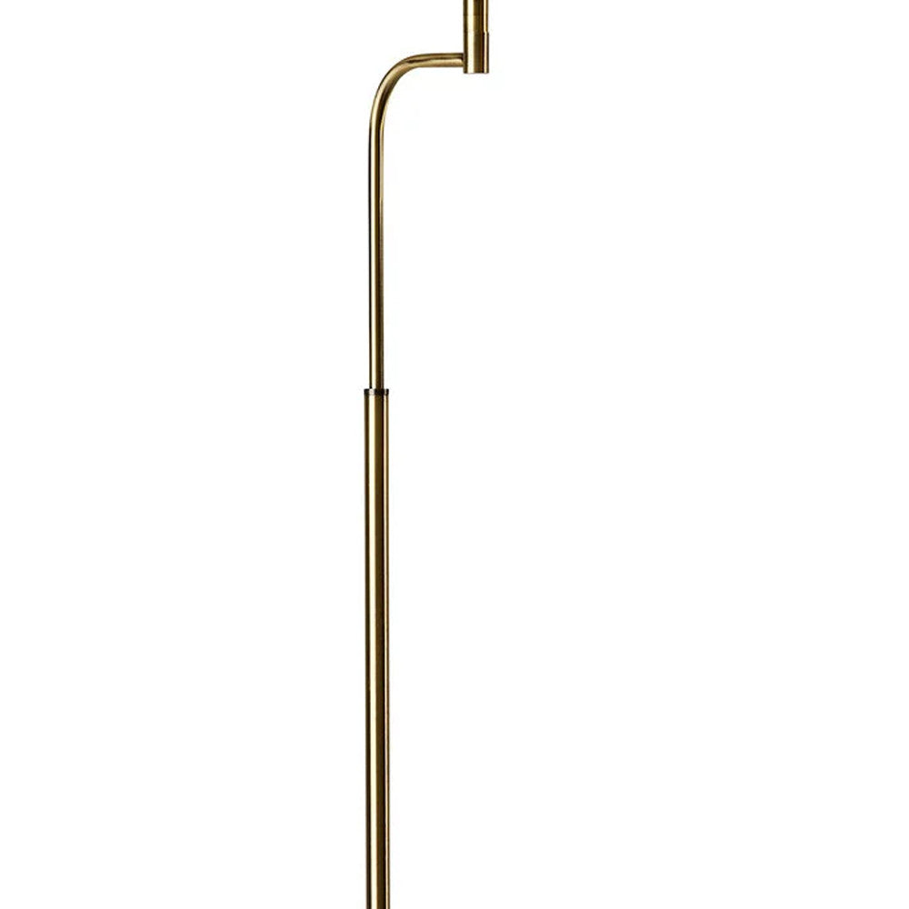 63" Brown LED Task Floor Lamp With Brass-Floor Lamps-DECOROLALA