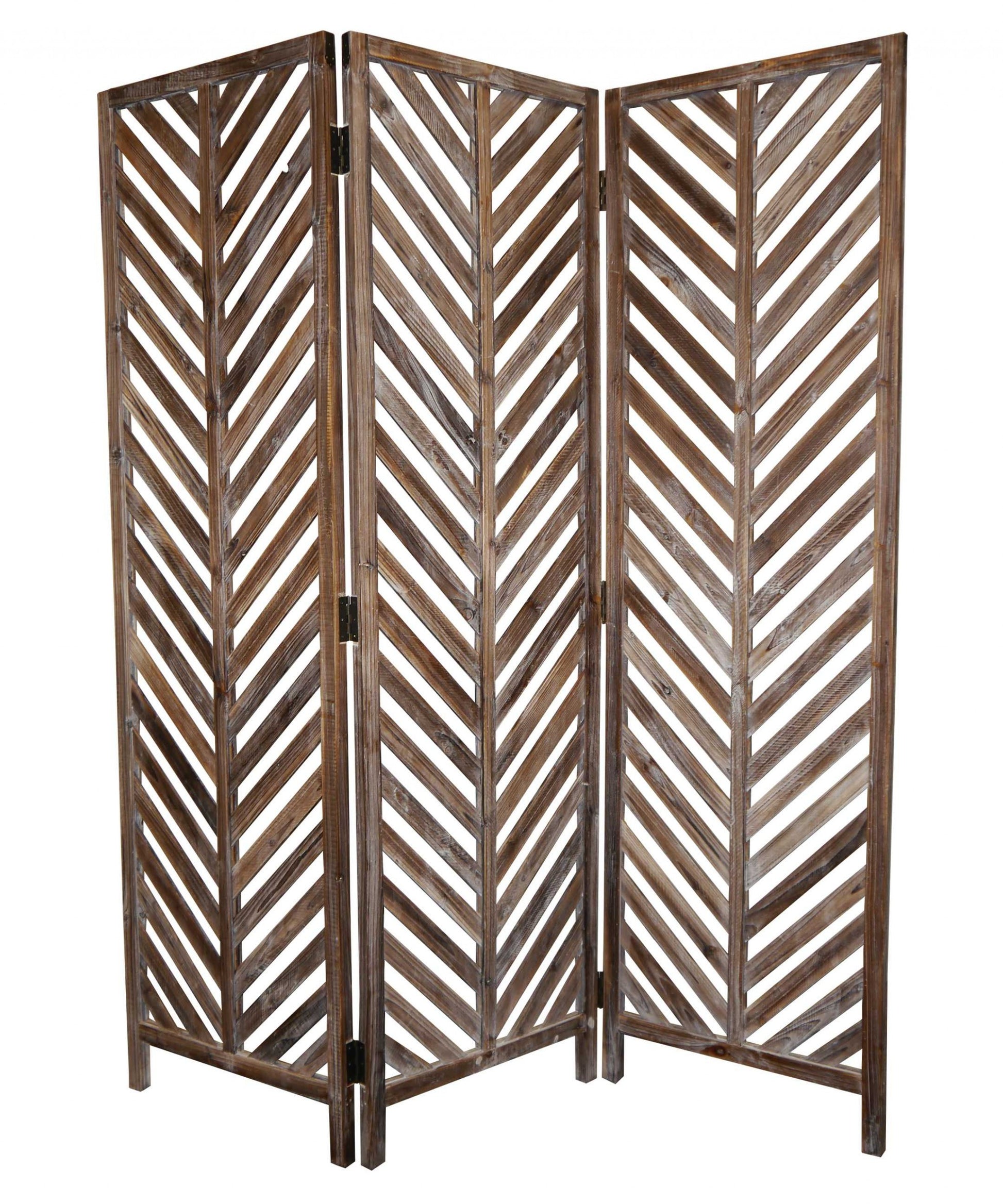 63 X 72 Brown Wood Screen-Room Dividers-DECOROLALA