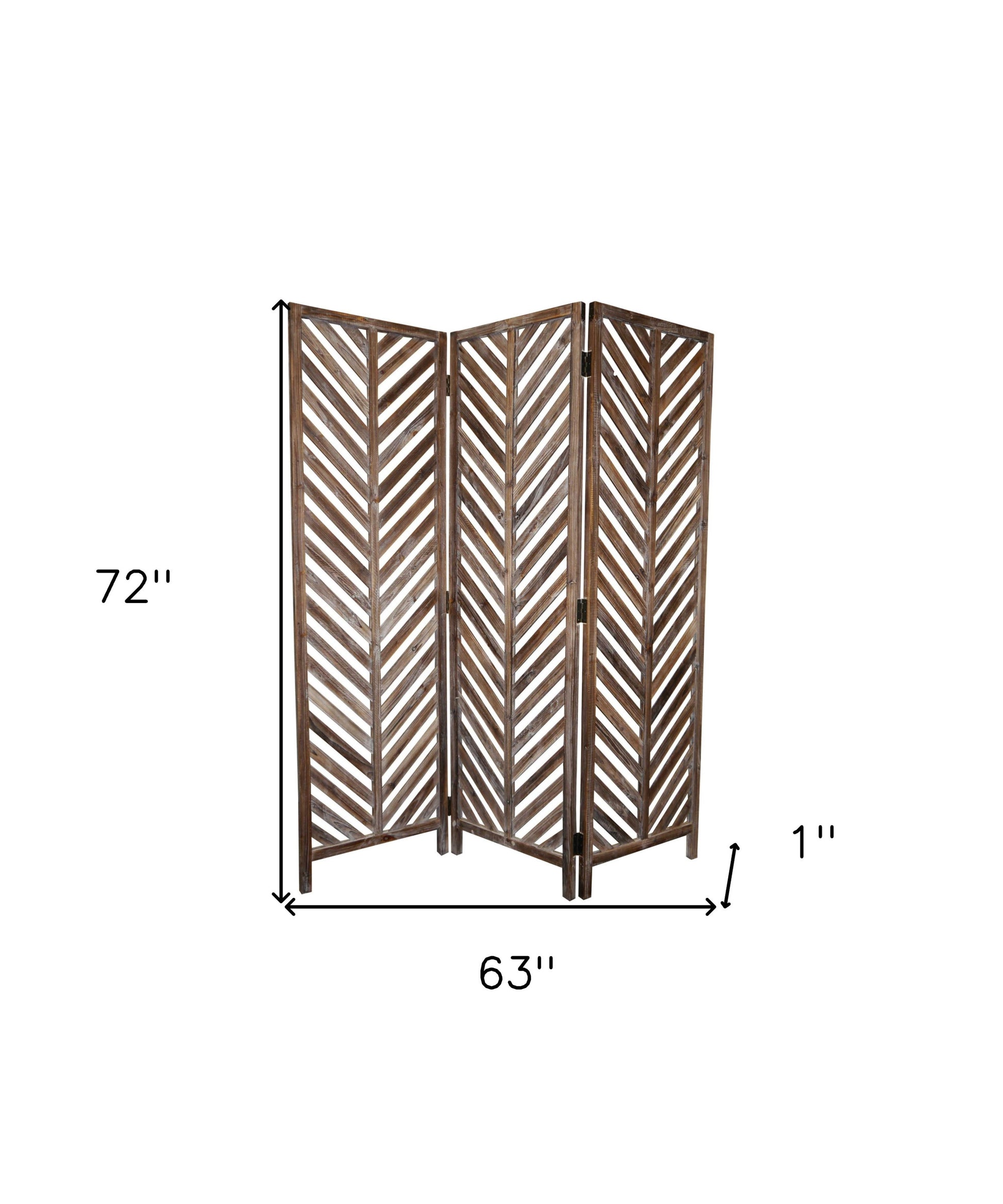 63 X 72 Brown Wood Screen-Room Dividers-DECOROLALA