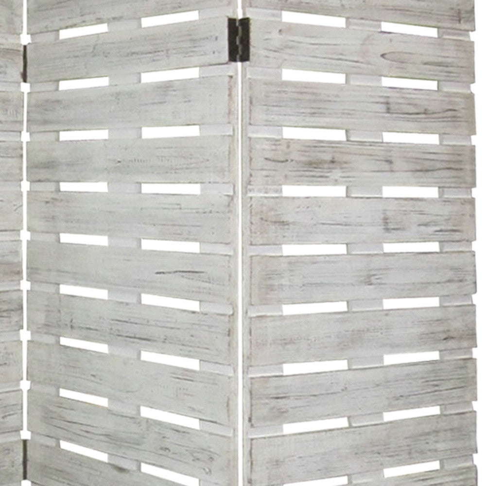 63 X 72 White Wood Garden Screen-Room Dividers-DECOROLALA