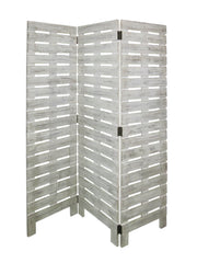63 X 72 White Wood Garden Screen-Room Dividers-DECOROLALA