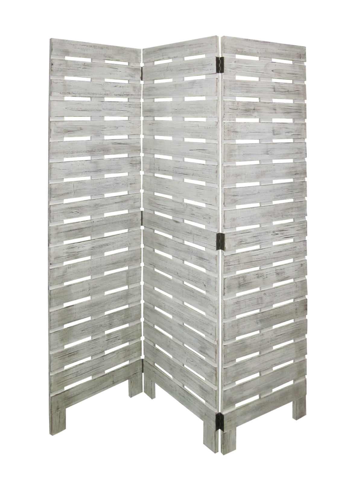63 X 72 White Wood Garden Screen-Room Dividers-DECOROLALA