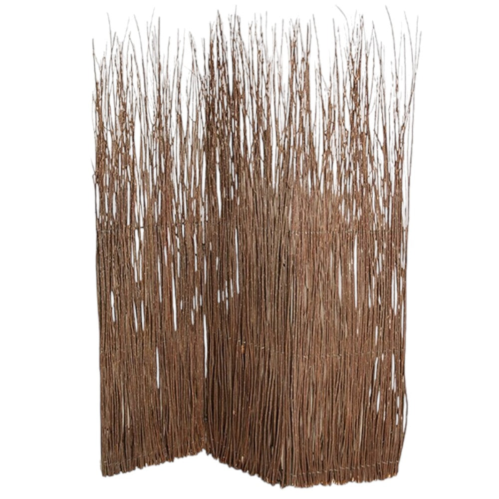 63" X 84" Brown Willow Adirondack Screen-Room Dividers-DECOROLALA
