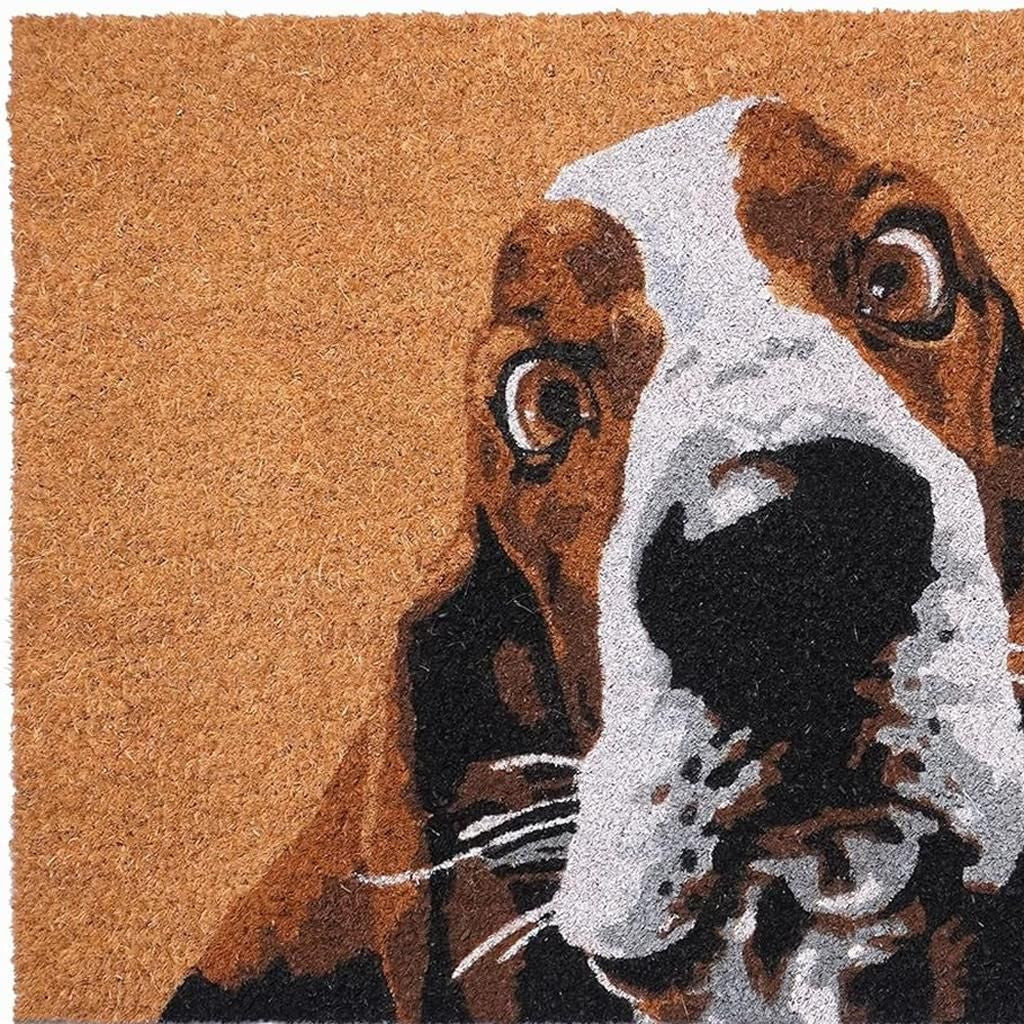 17" X 29" Natural And Red Coir Dog Outdoor Door Mat-3