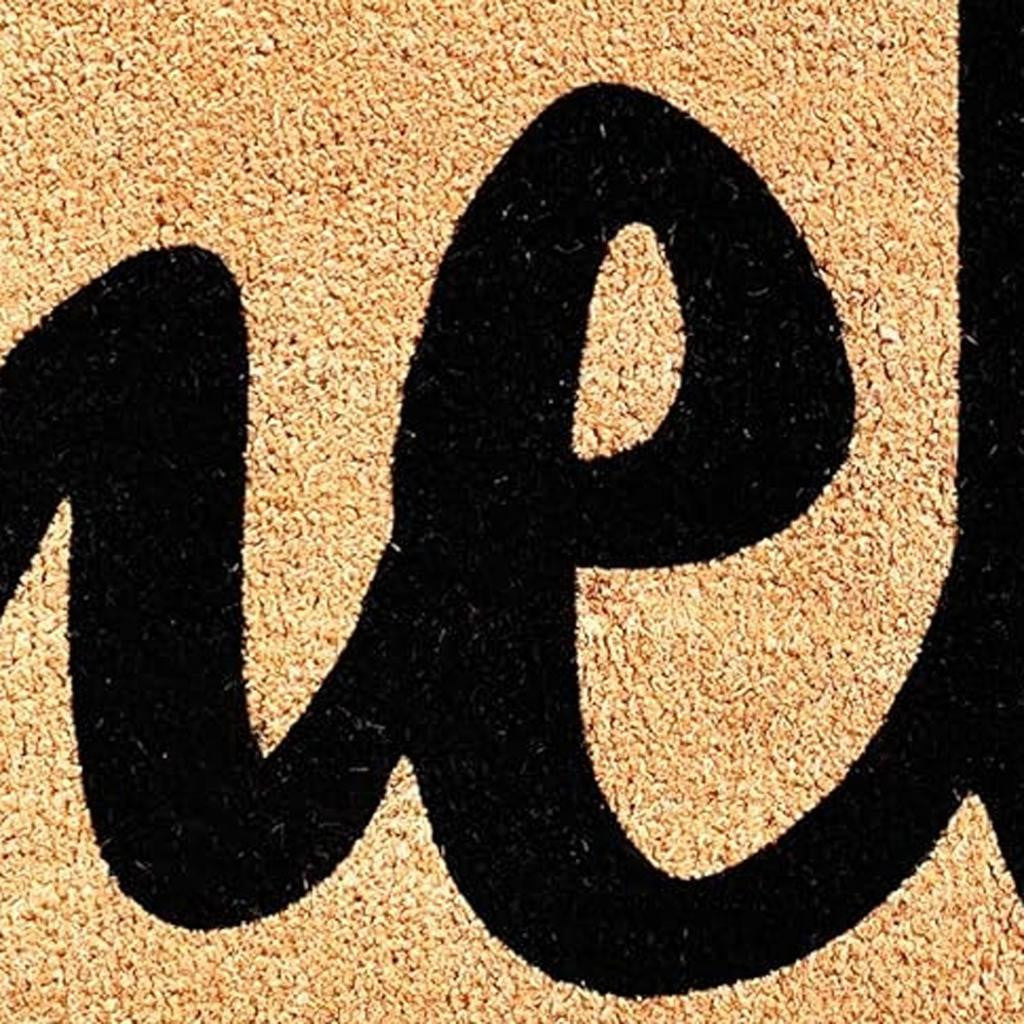 17" X 29" Natural And Black Hello Outdoor Coir Door Mat-3