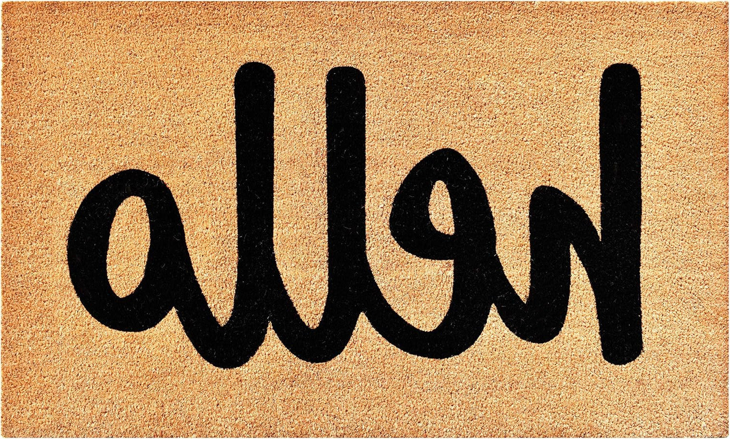 17" X 29" Natural And Black Hello Outdoor Coir Door Mat-2