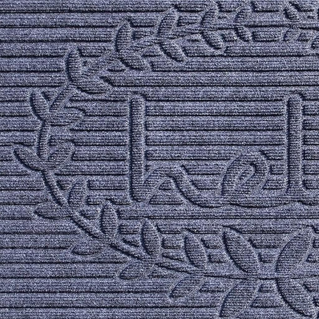 24" X 36" Dark Gray Striped Hello Outdoor Polypropylene  Door Mat-5