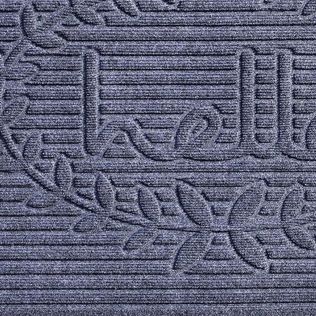 24" X 36" Dark Gray Striped Hello Outdoor Polypropylene  Door Mat-3