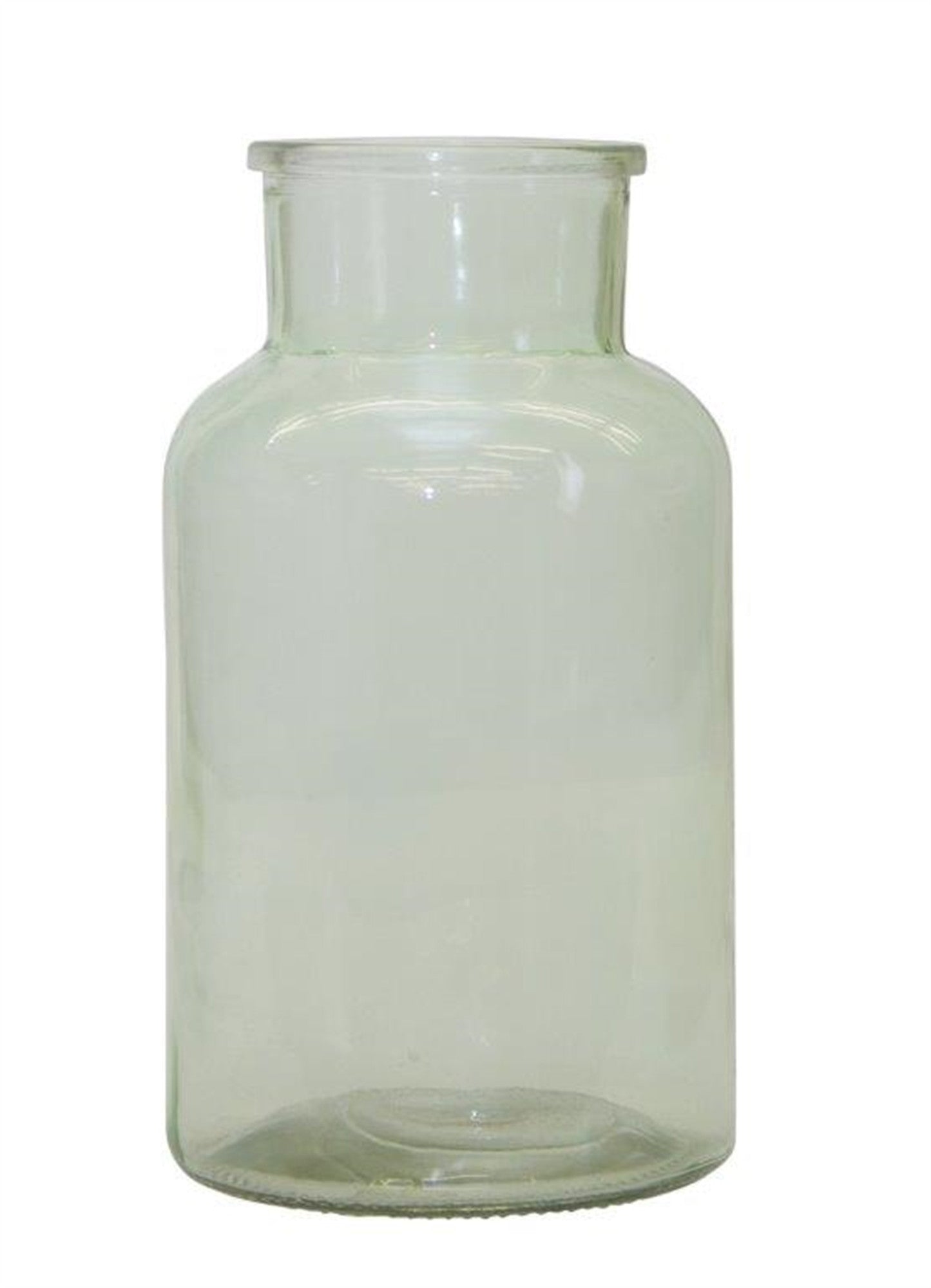 10" Green Round Glass Table Vase-Vases-DECOROLALA