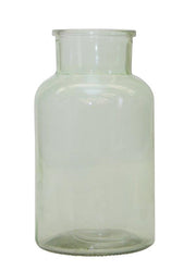 10" Green Round Glass Table Vase-Vases-DECOROLALA