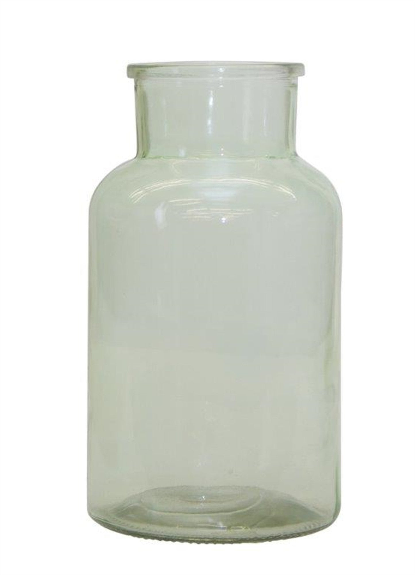 10" Green Round Glass Table Vase-Vases-DECOROLALA