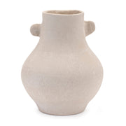 10" Beige Round Resin Urn-Vases-DECOROLALA
