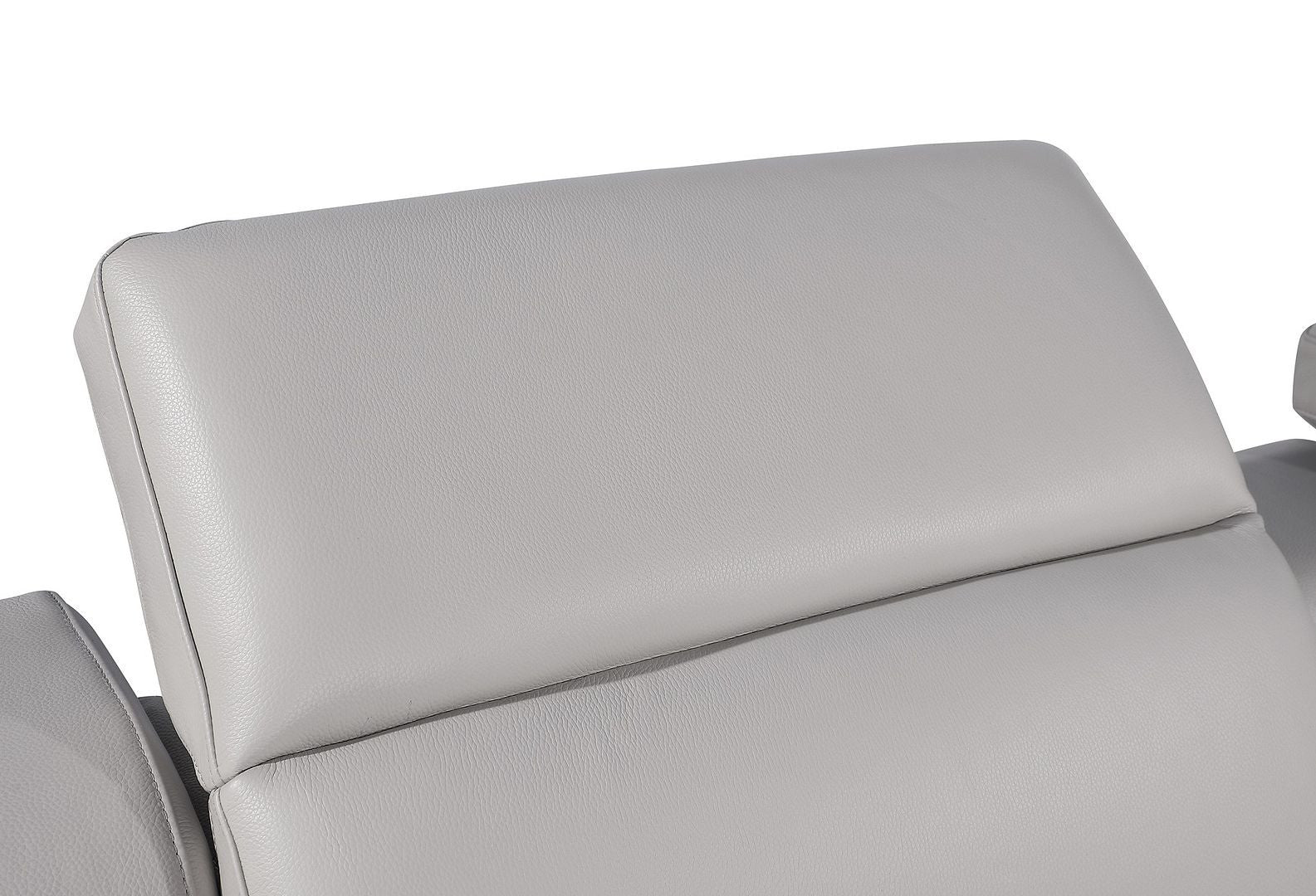 103" Light Gray Italian Leather Reclining USB Sofa-7