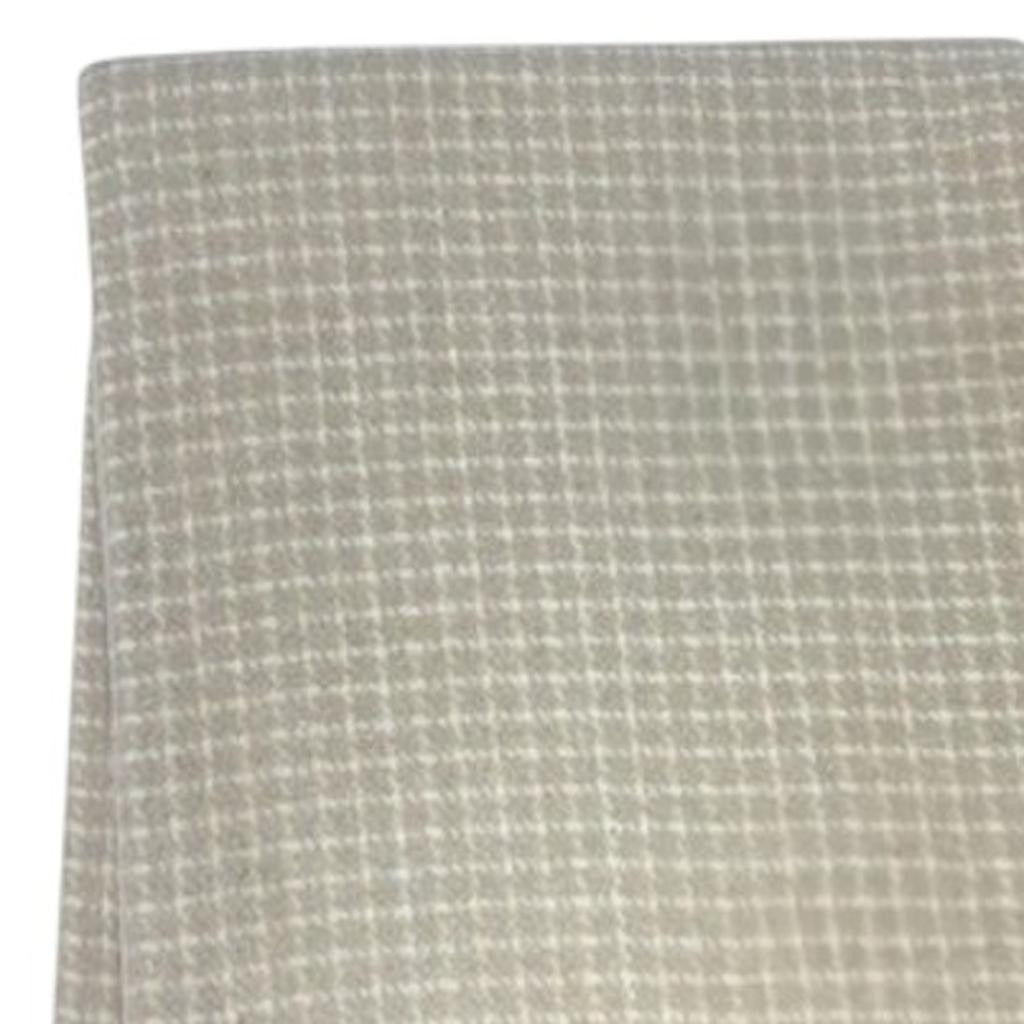 50" X 67" Sand And Cream Cotton Blend Woven Plaid Throw Blanket with Fringe-Throws & Blankets-DECOROLALA