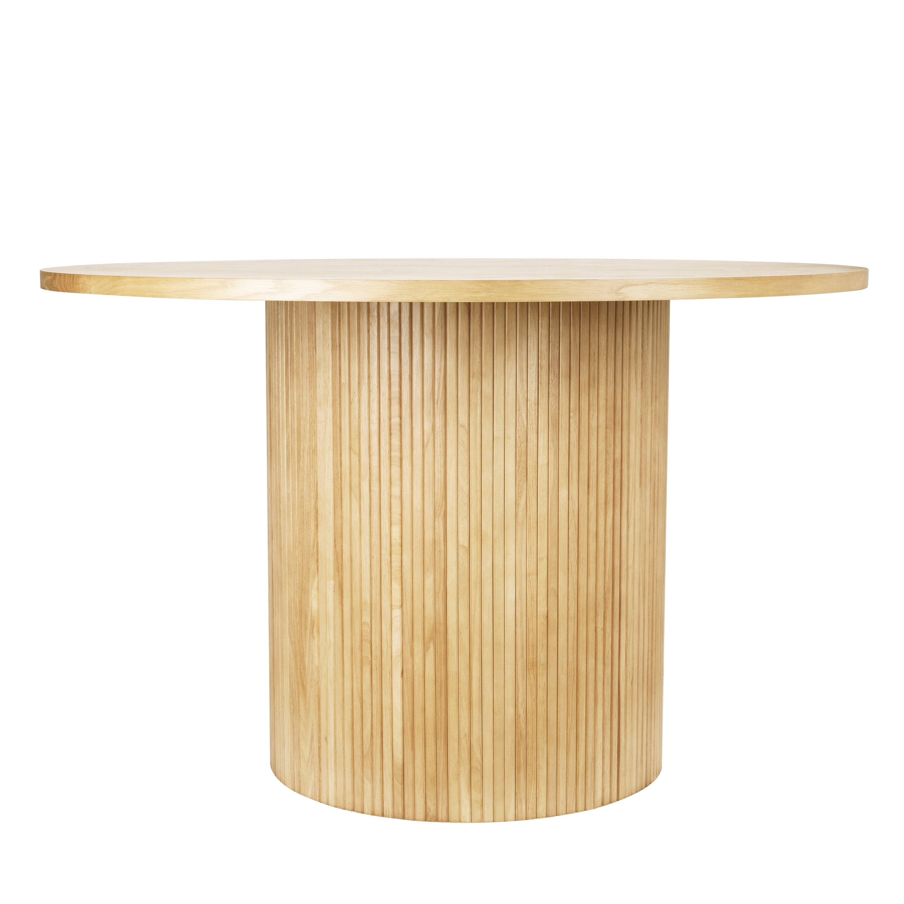 47" Natural Solid Wood Double Pedestal Base Round Top Dining Table-0