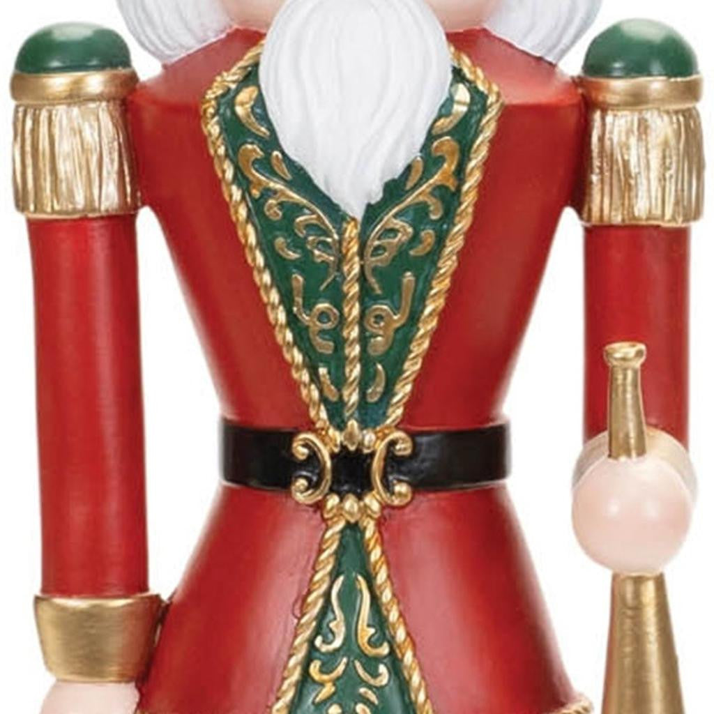 Set of Two Red Green And Black Polyresin Tabletop Sculpture-3