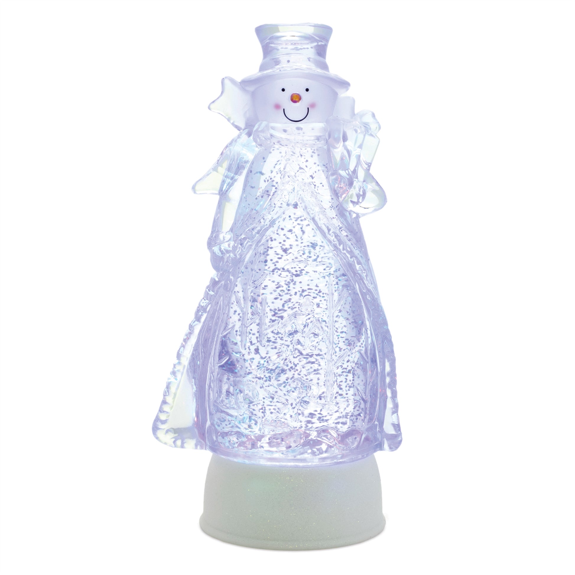 10" Clear Plastic Tabletop Sculpture with LED-Sculptures-DECOROLALA