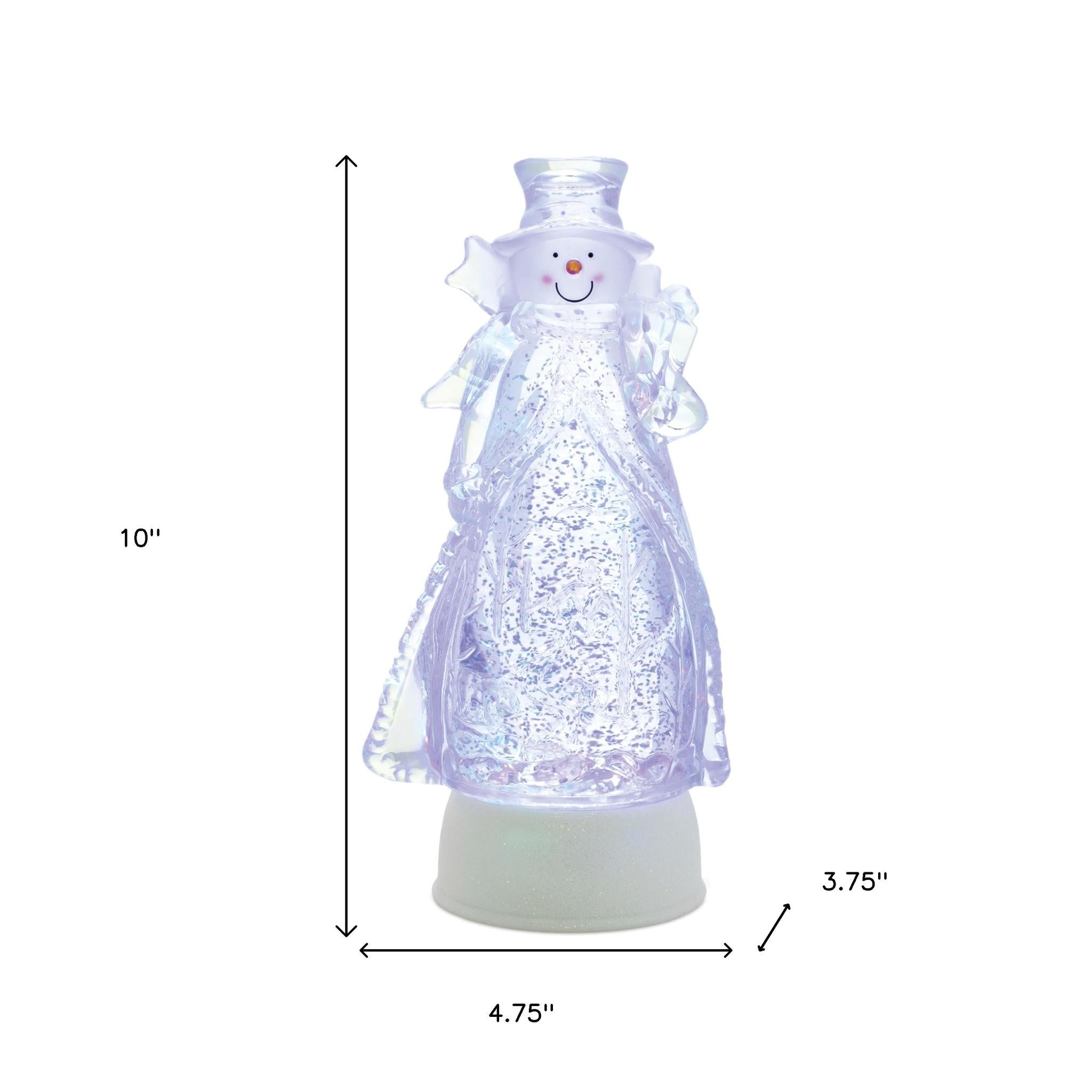 10" Clear Plastic Tabletop Sculpture with LED-Sculptures-DECOROLALA