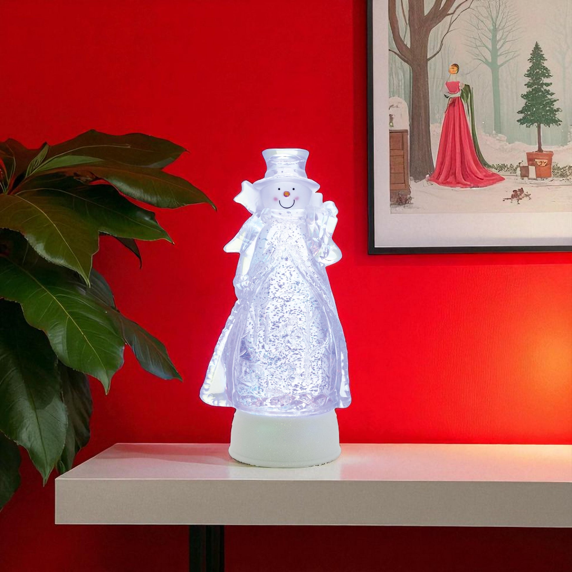 10" Clear Plastic Tabletop Sculpture with LED-Sculptures-DECOROLALA