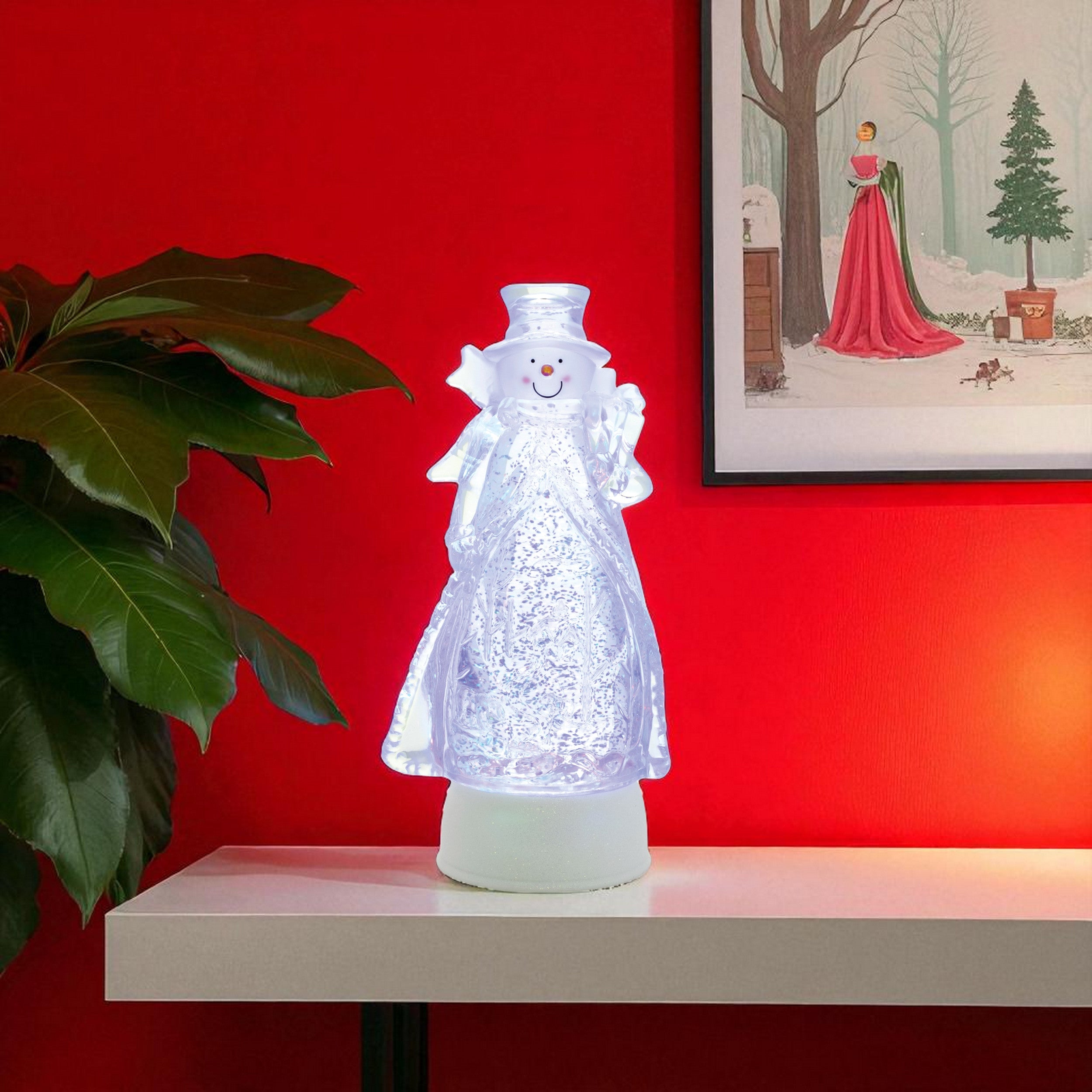 10" Clear Plastic Tabletop Sculpture with LED-Sculptures-DECOROLALA