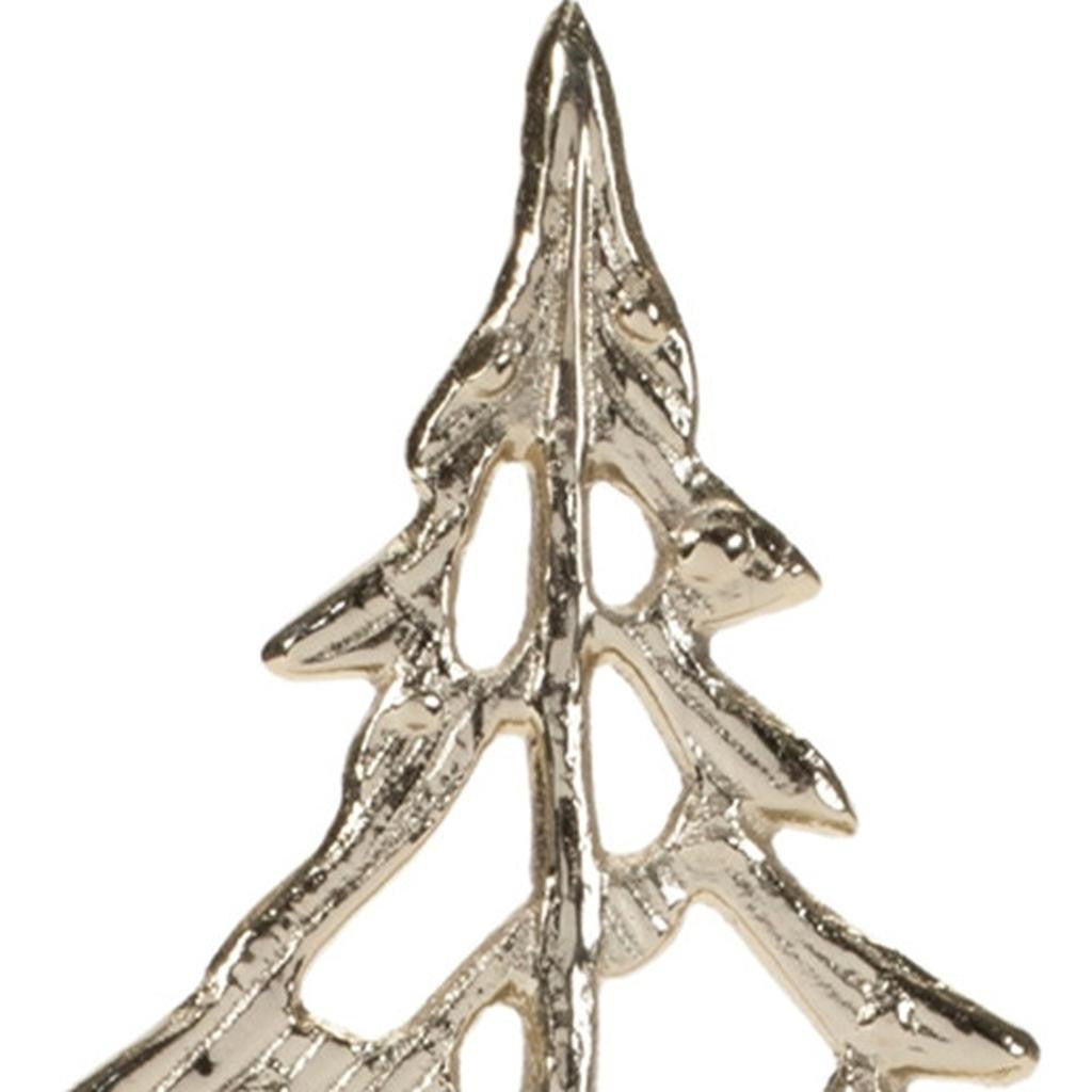 Set of Two Gold Aluminum Tabletop Sculpture-2