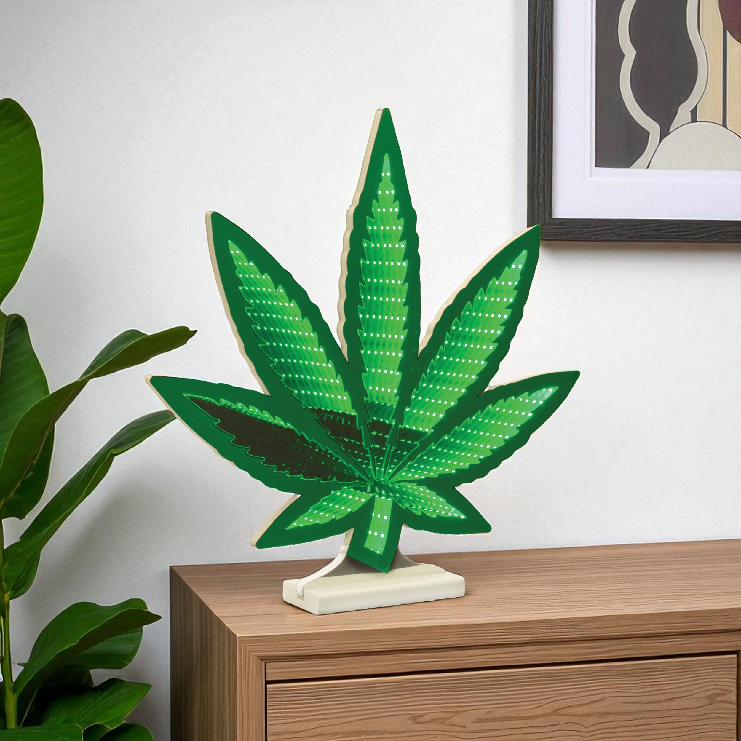 18" Green Acrylic Figurine with LED-Sculptures-DECOROLALA