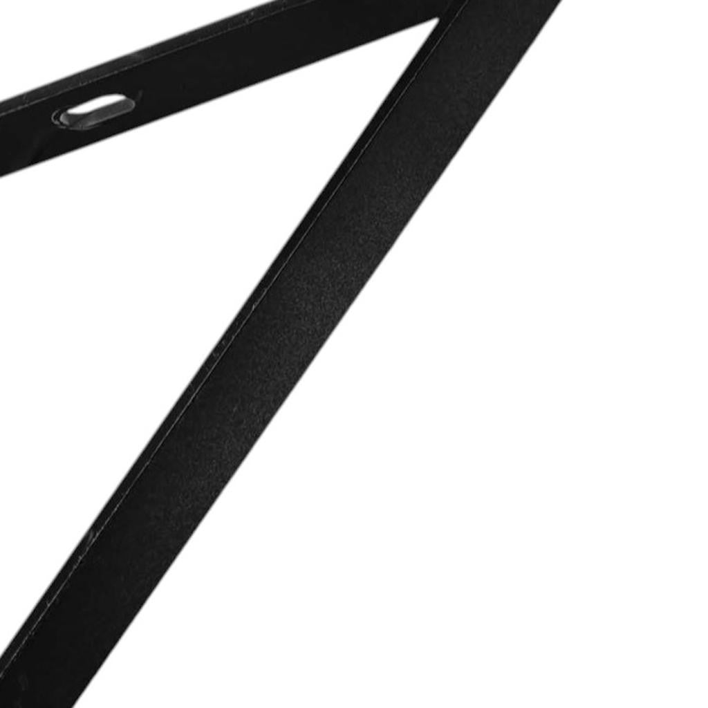 7" Set Of Two Black Metal Wall Mounted Shelf Brackets-Wall Mounted Shelves-DECOROLALA