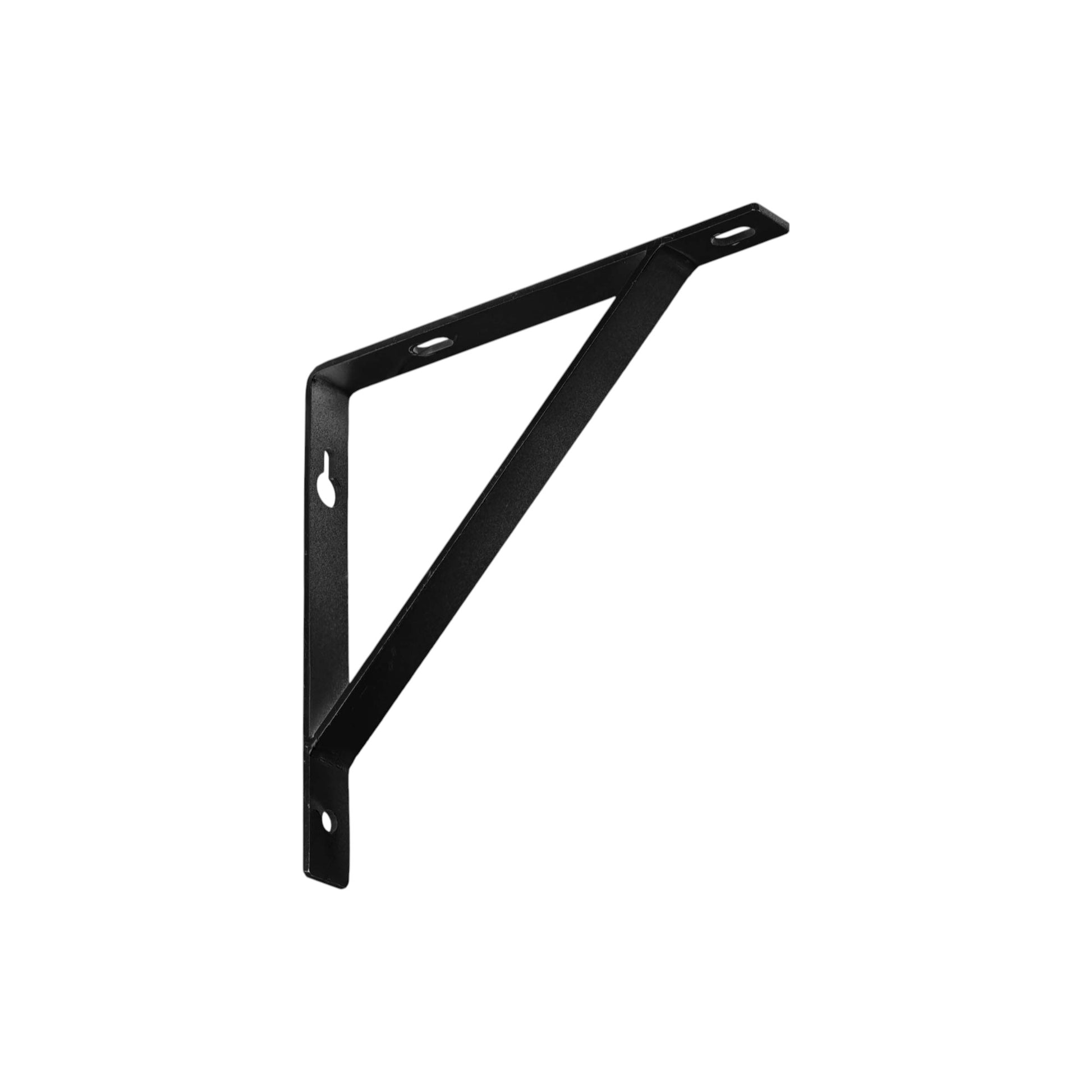 7" Set Of Two Black Metal Wall Mounted Shelf Brackets-Wall Mounted Shelves-DECOROLALA
