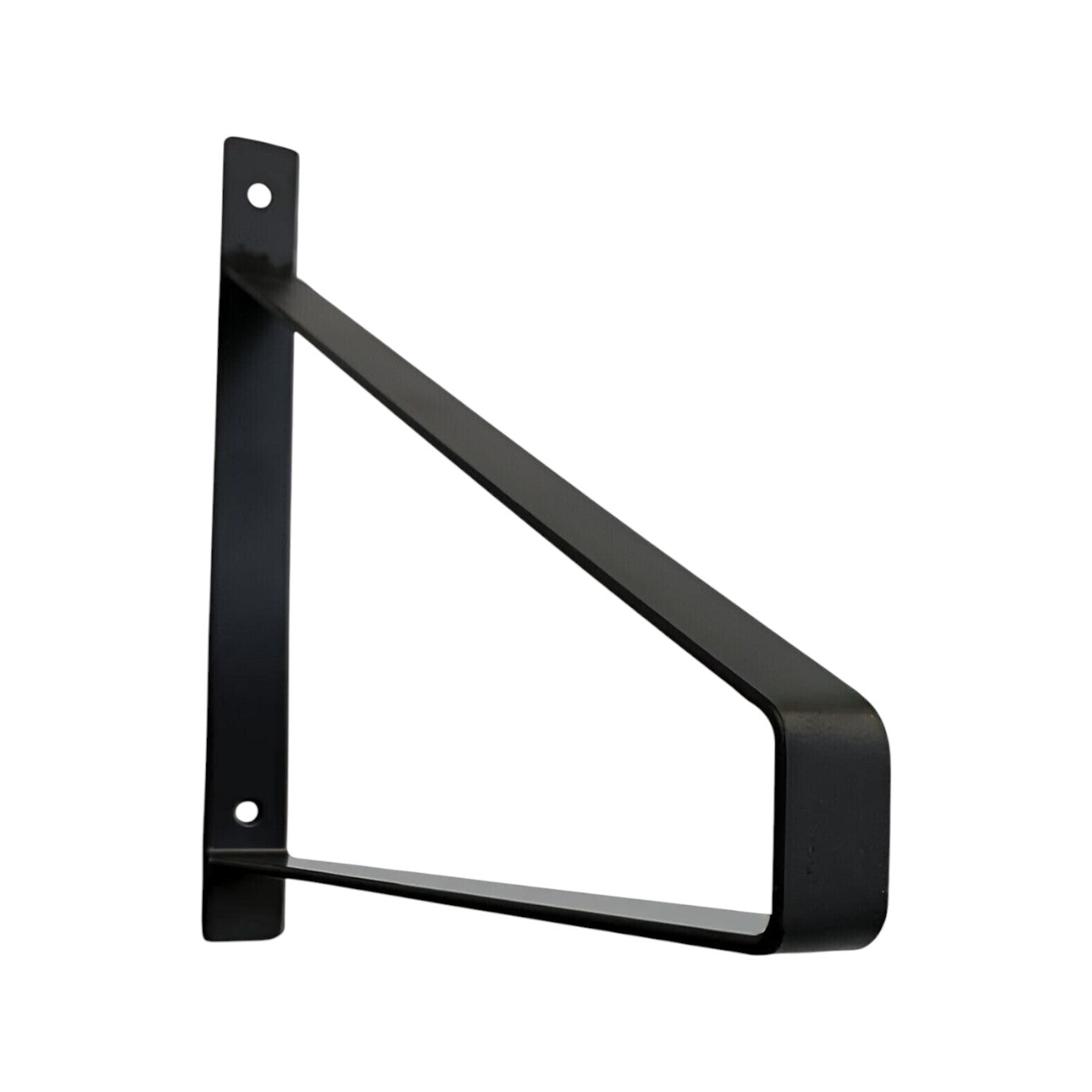 8" Set Of Two Black Metal Wall Mounted Shelf Brackets-Wall Mounted Shelves-DECOROLALA