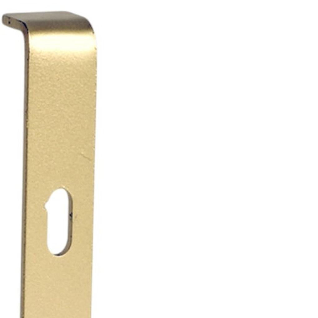 7" Set Of Two Gold Metal Wall Mounted Shelf Brackets-Wall Mounted Shelves-DECOROLALA