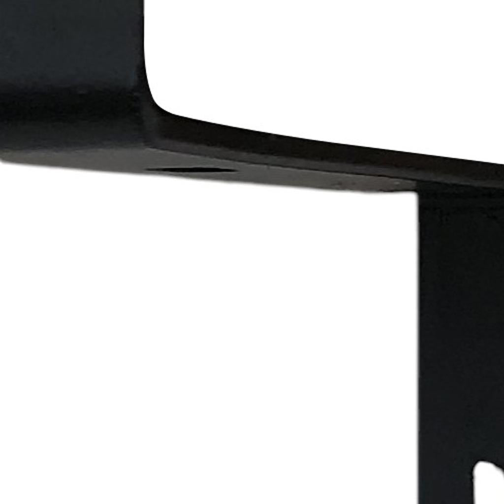 7" Set Of Two Black Metal Wall Mounted Shelf Brackets-Wall Mounted Shelves-DECOROLALA