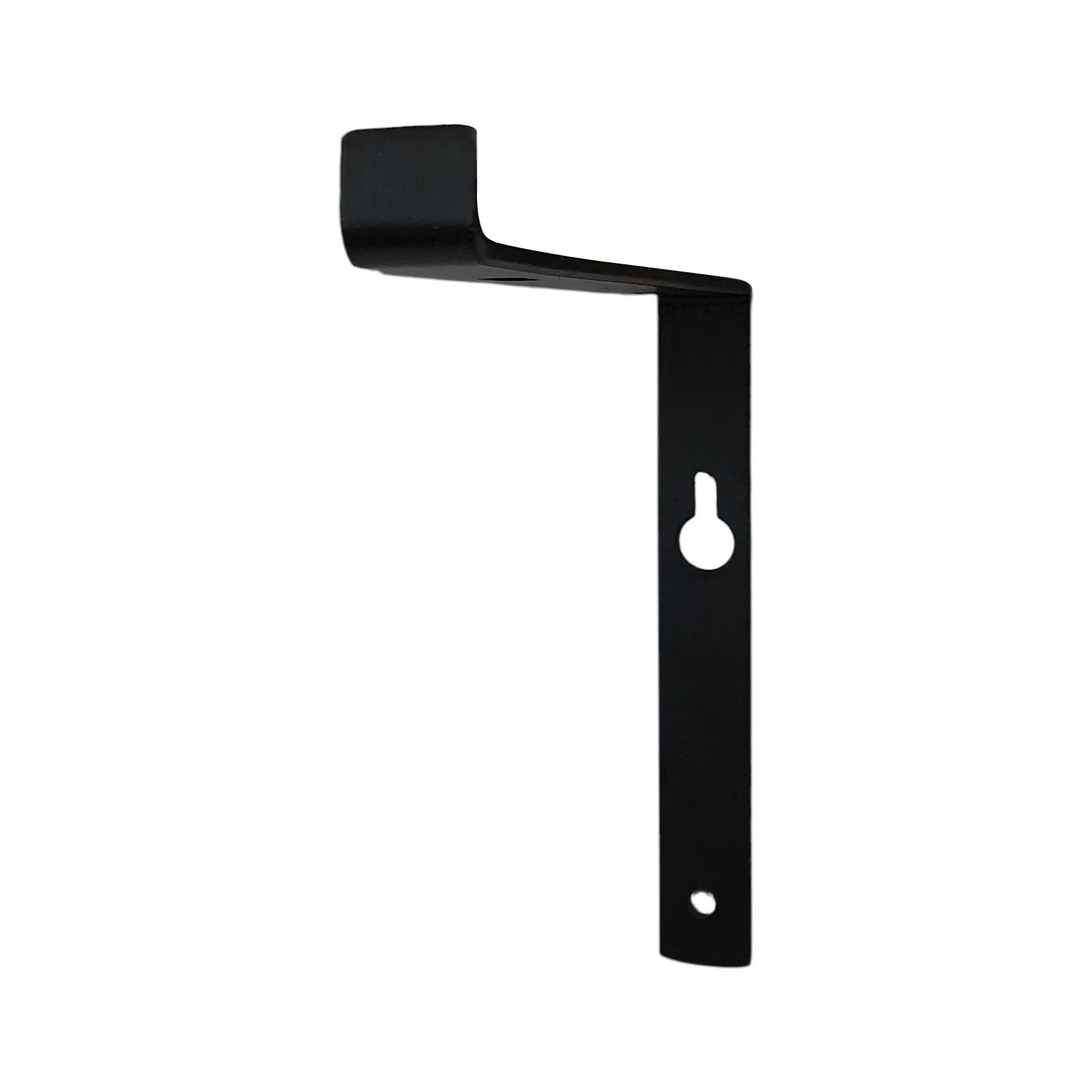 7" Set Of Two Black Metal Wall Mounted Shelf Brackets-Wall Mounted Shelves-DECOROLALA