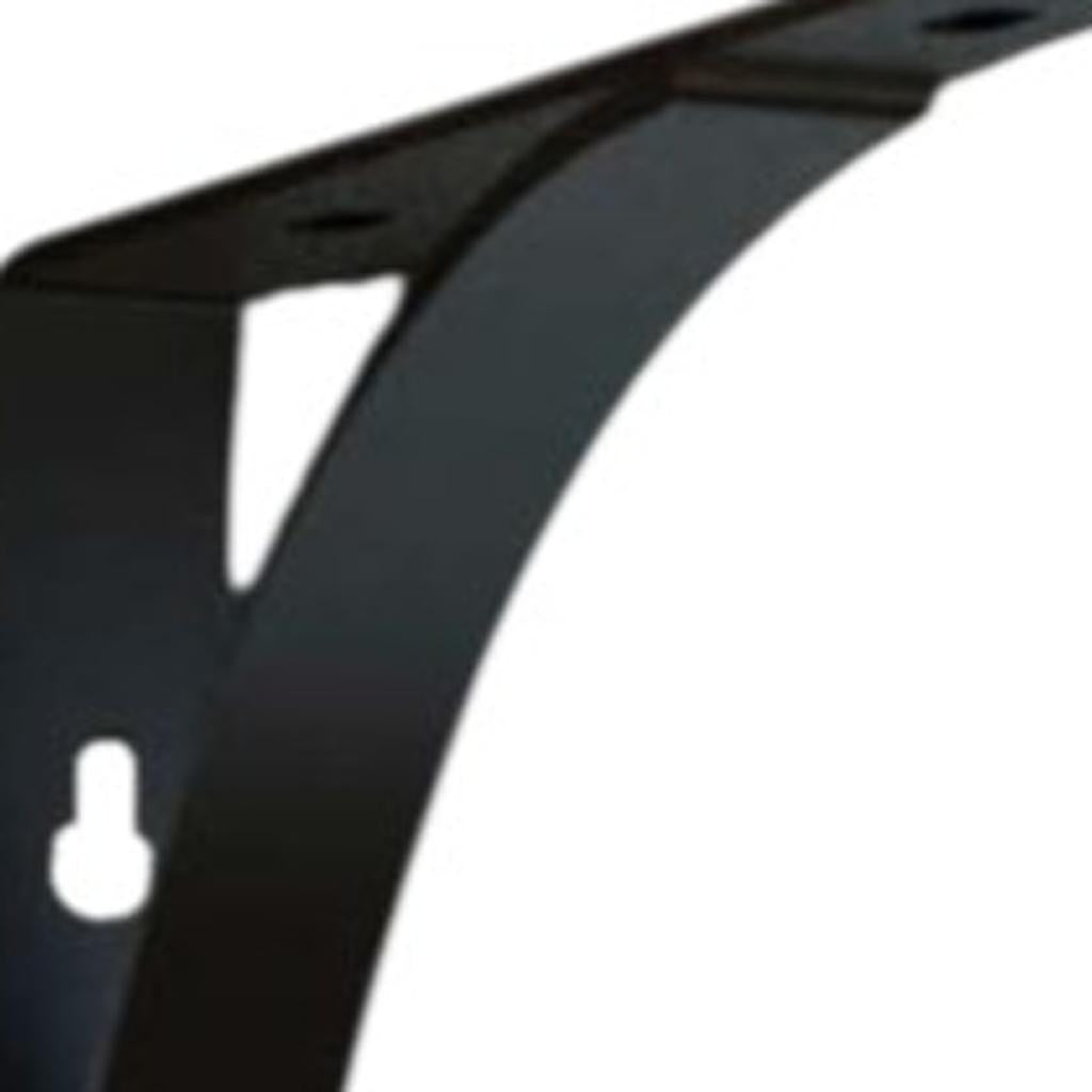 8" Set Of Two Black Curved Metal Wall Mounted Shelf Brackets-Wall Mounted Shelves-DECOROLALA